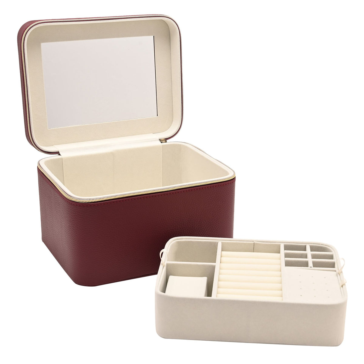 Sophia Jewellery Box Large - Burgundy