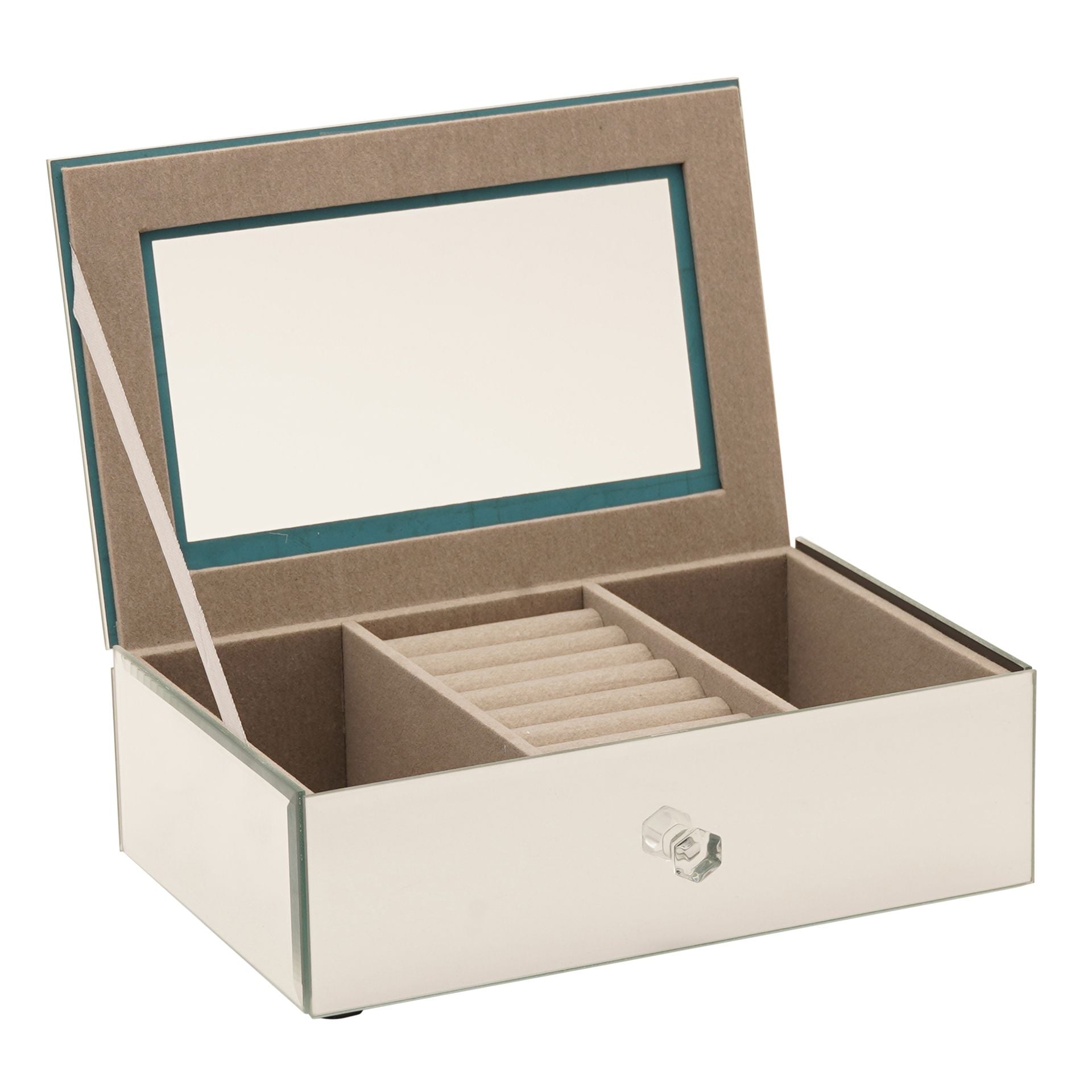 Sophia Single Mirror Glass Jewellery Box