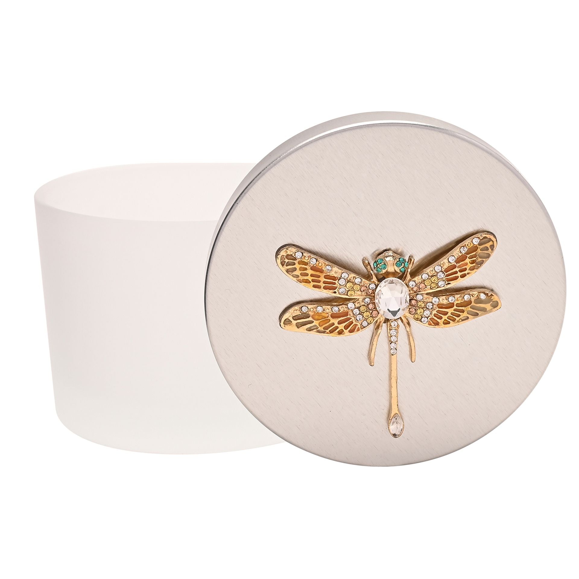 Sophia Yellow & Gold Dragonfly Trinket Box