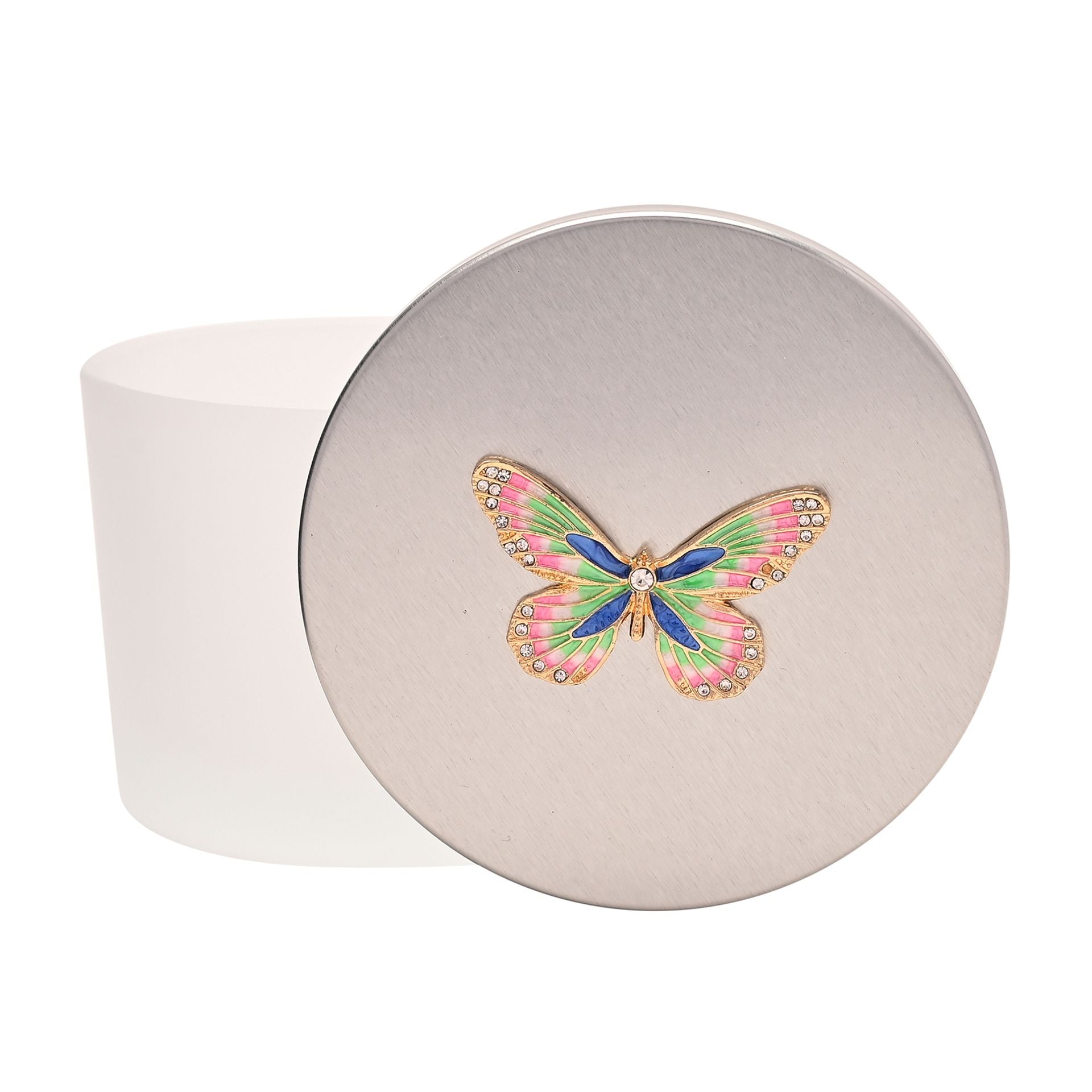 Sophia Pink & Blue Butterfly Trinket Box