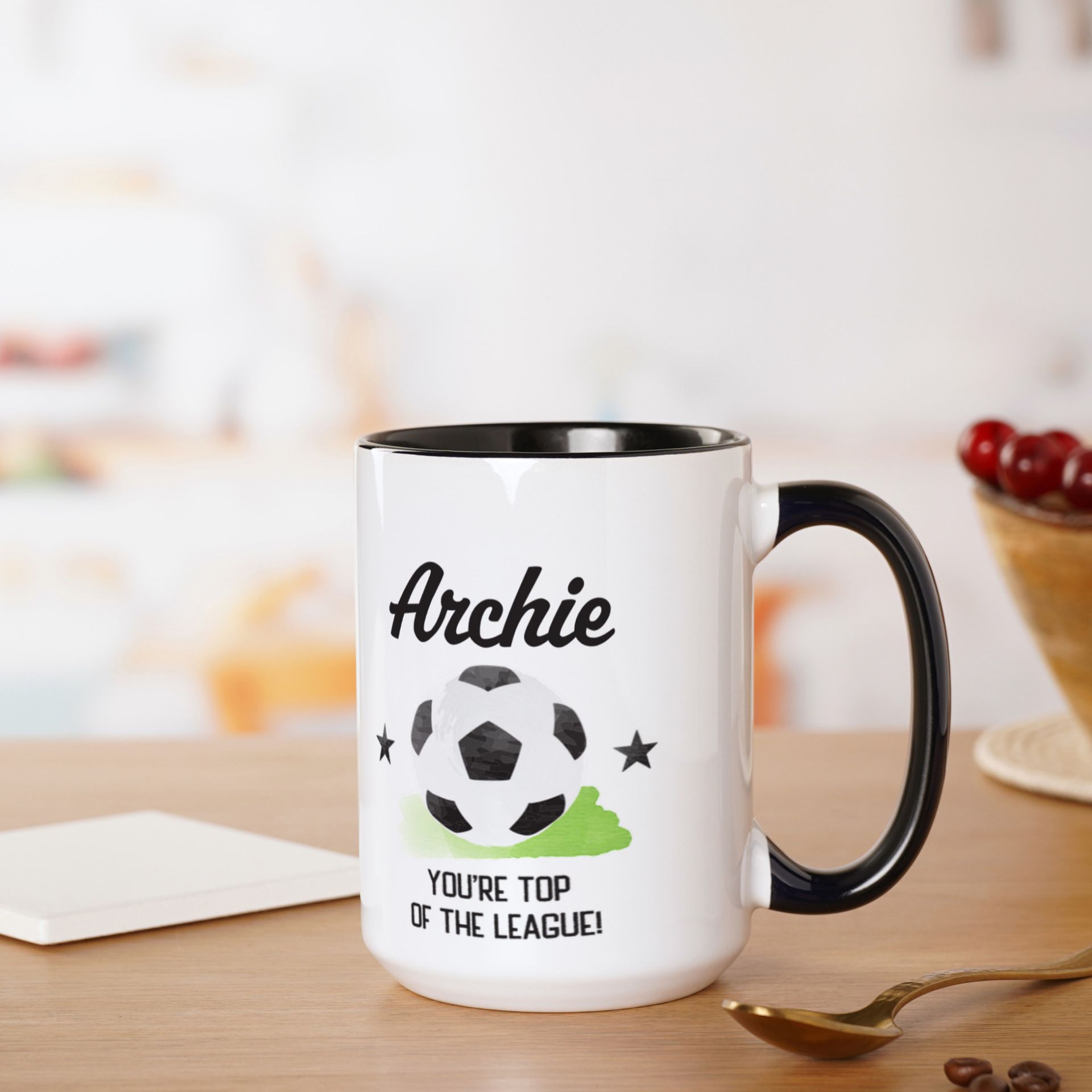 Personalised You're Top Of The League Football Mug