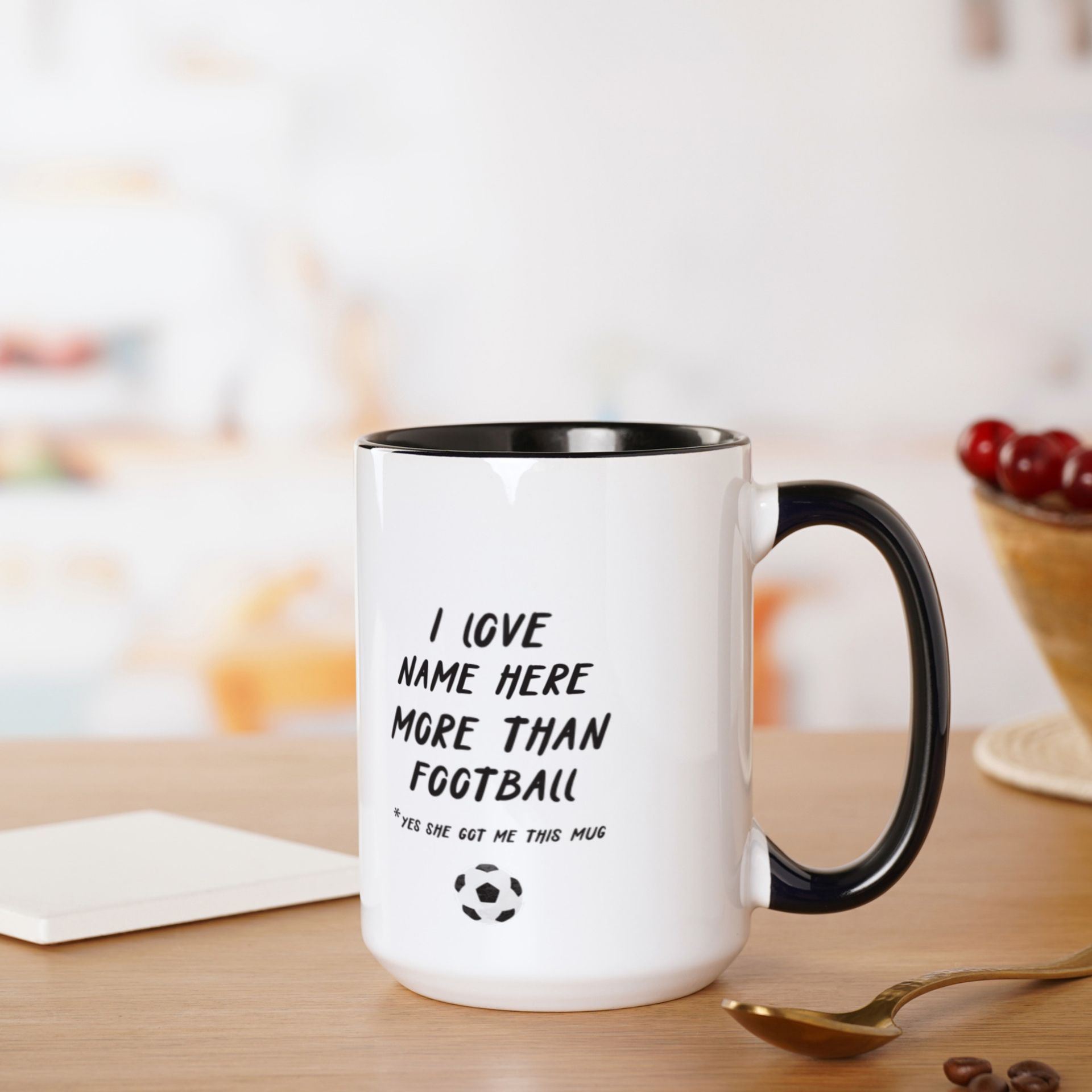 Personalised I Love Football Mug
