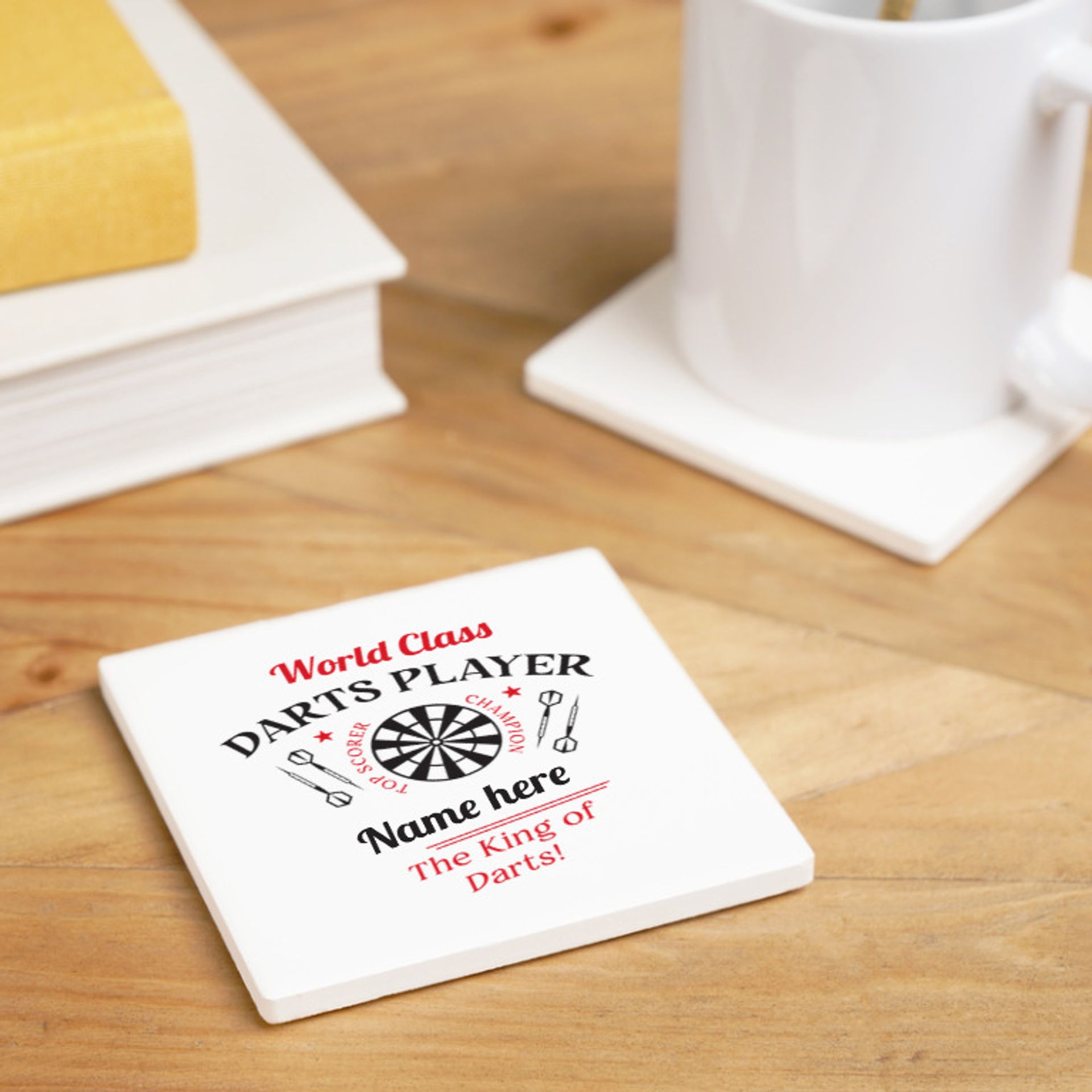 Personalised World Class Darts Player Coaster