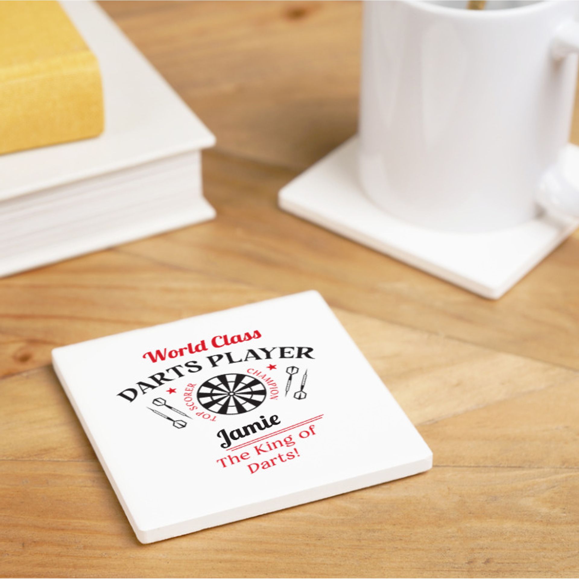 Personalised World Class Darts Player Coaster