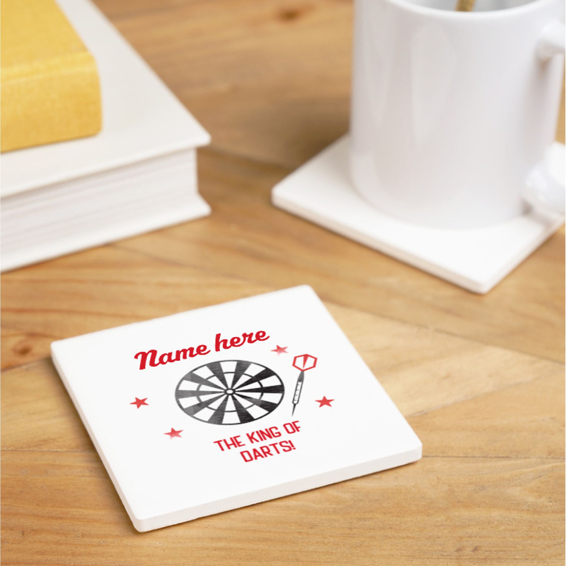Personalised King of Darts Coaster