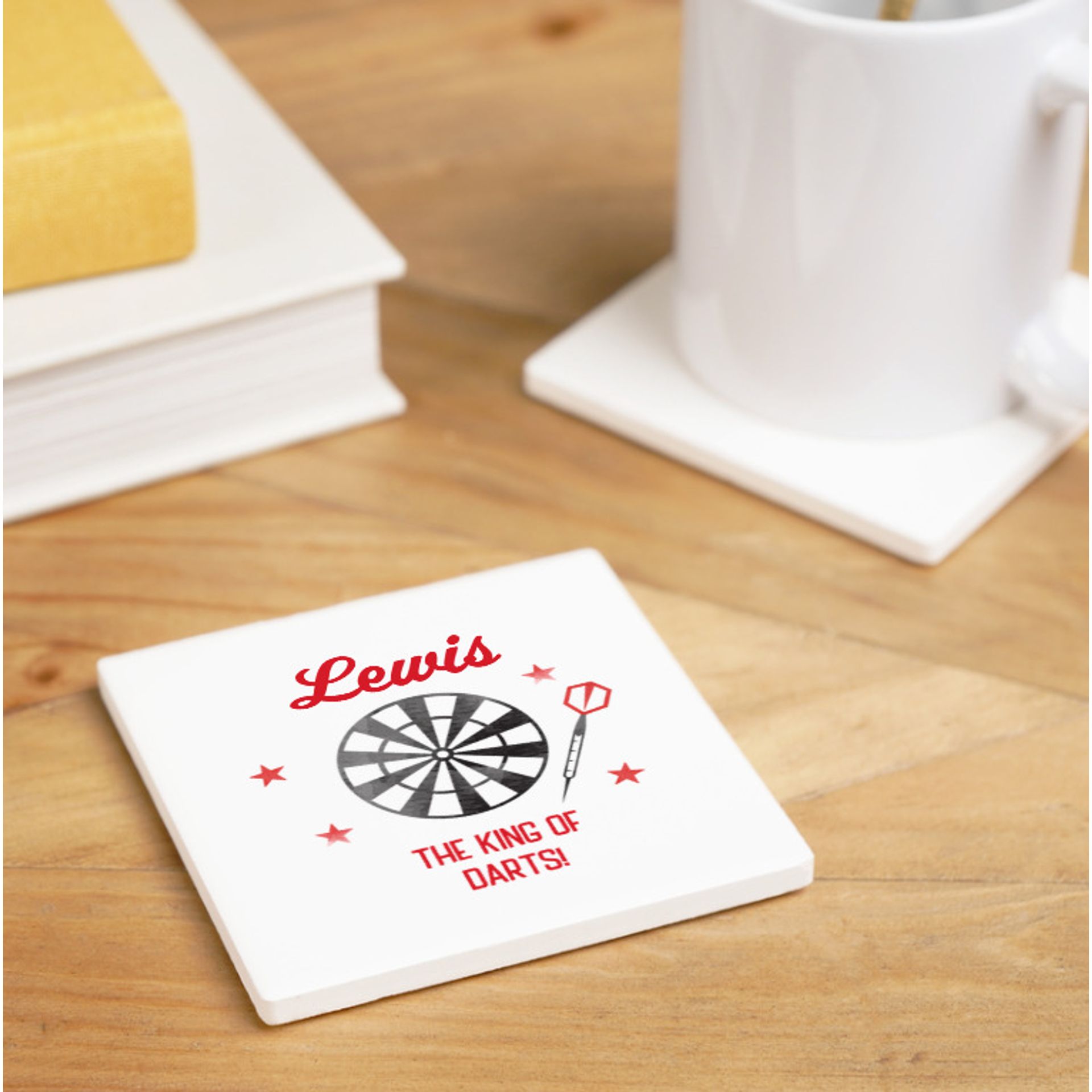 Personalised King of Darts Coaster