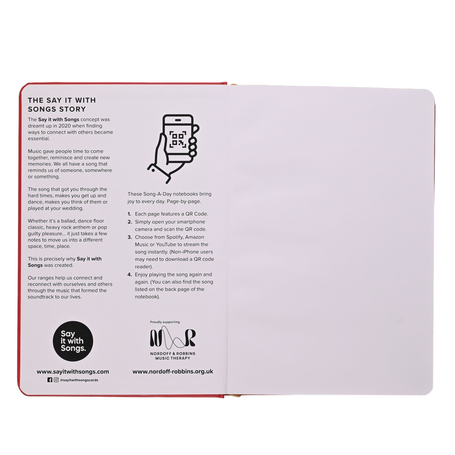 Say It With Songs A5 Hardback Notebook 96 Pages - I Wish it Could be Christmas