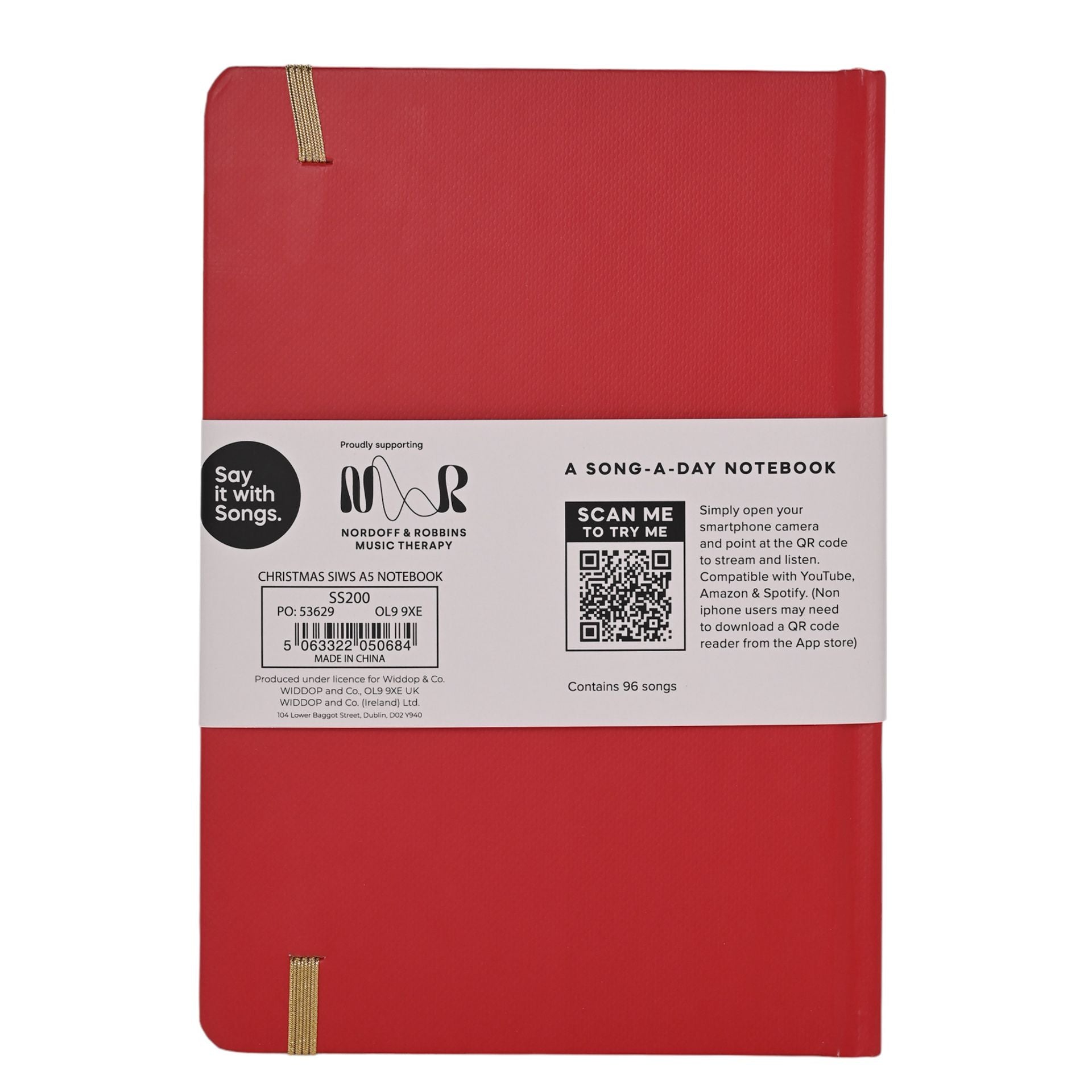 Say It With Songs A5 Hardback Notebook 96 Pages - I Wish it Could be Christmas