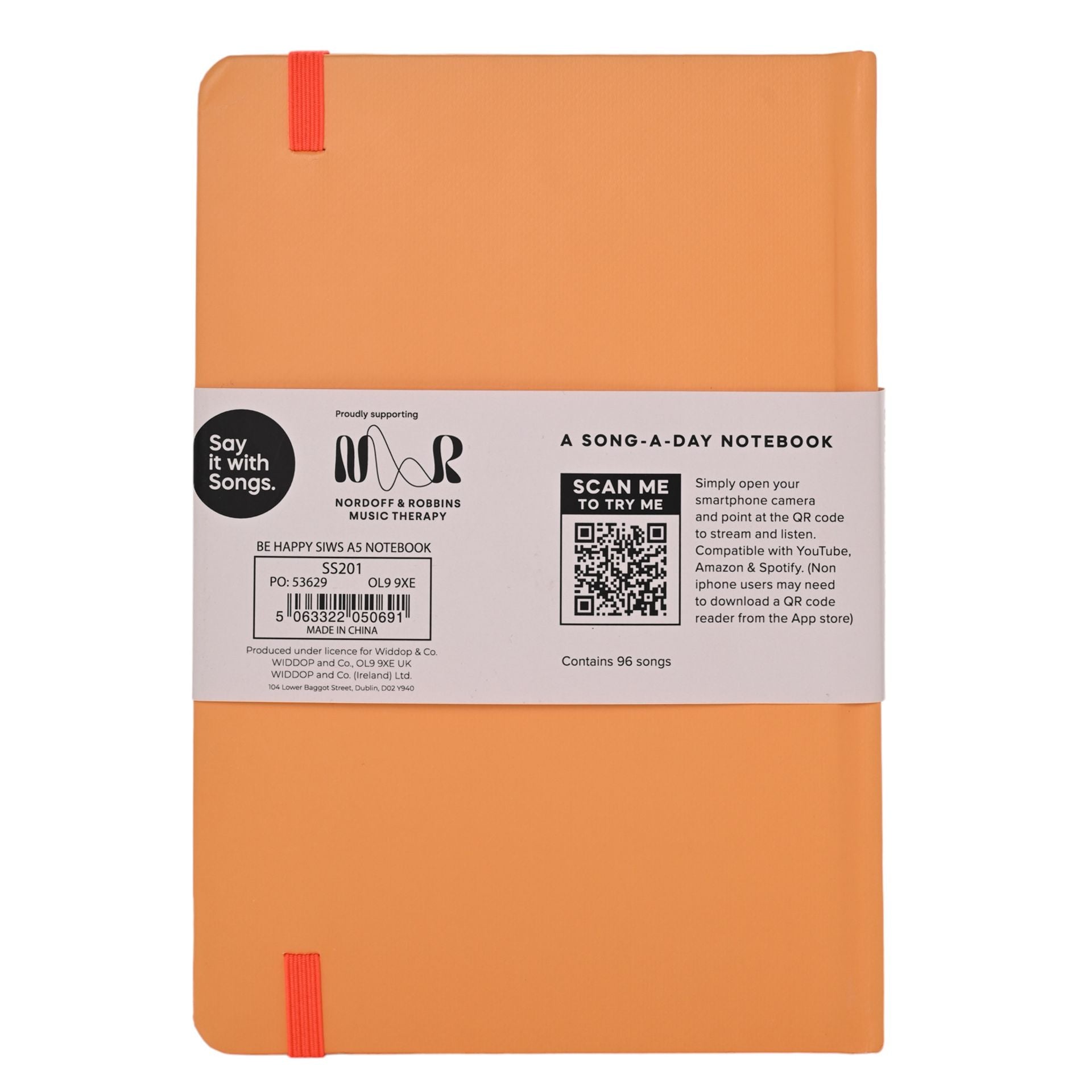 Say It With Songs A5 Hardback Notebook 96 Pages - Don't Worry be Happy