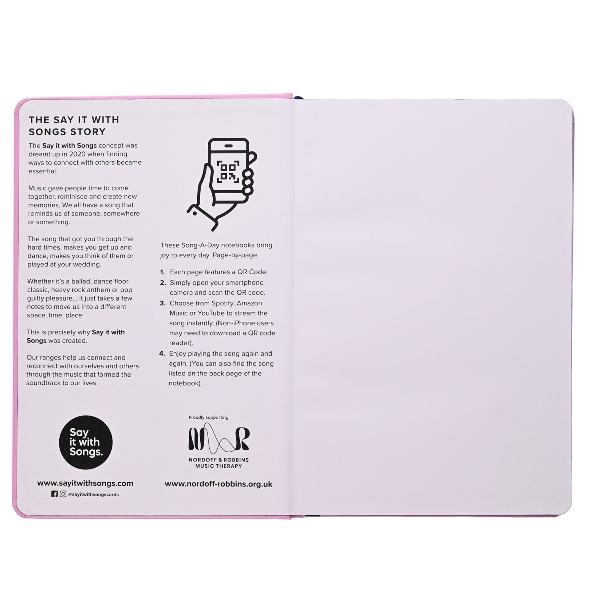 Say It With Songs A5 Hardback Notebook 96 Pages - Don't Stop Believing