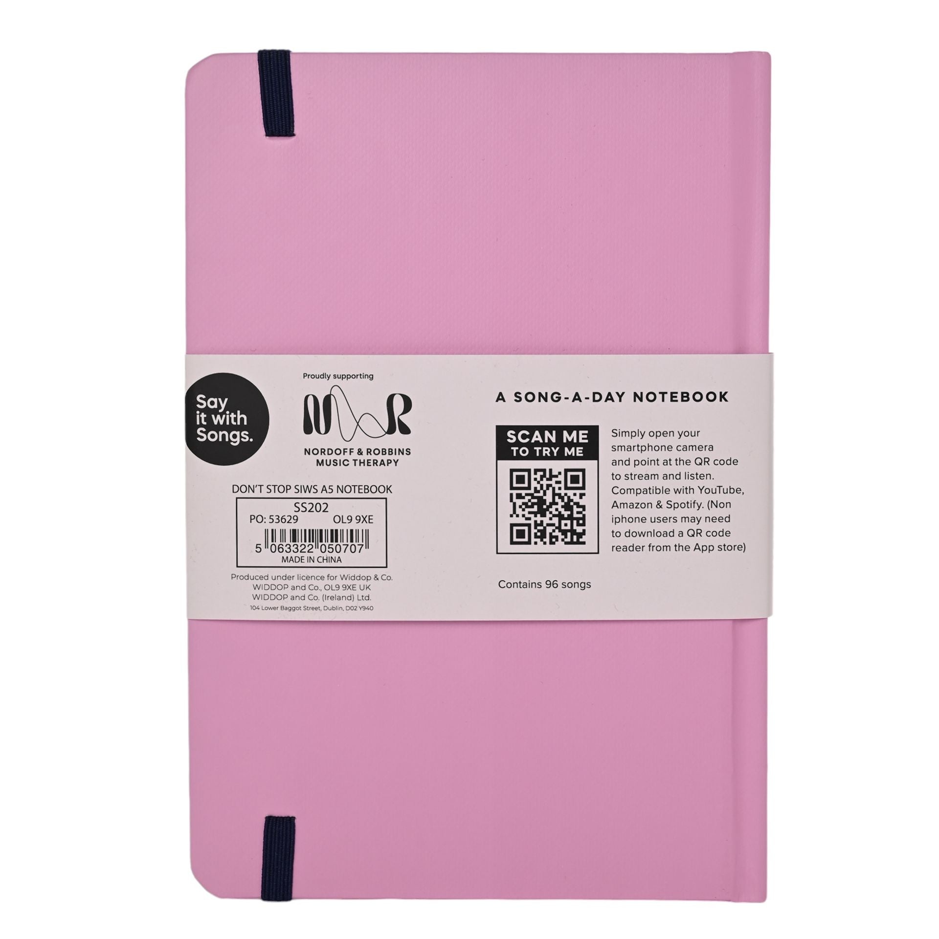 Say It With Songs A5 Hardback Notebook 96 Pages - Don't Stop Believing