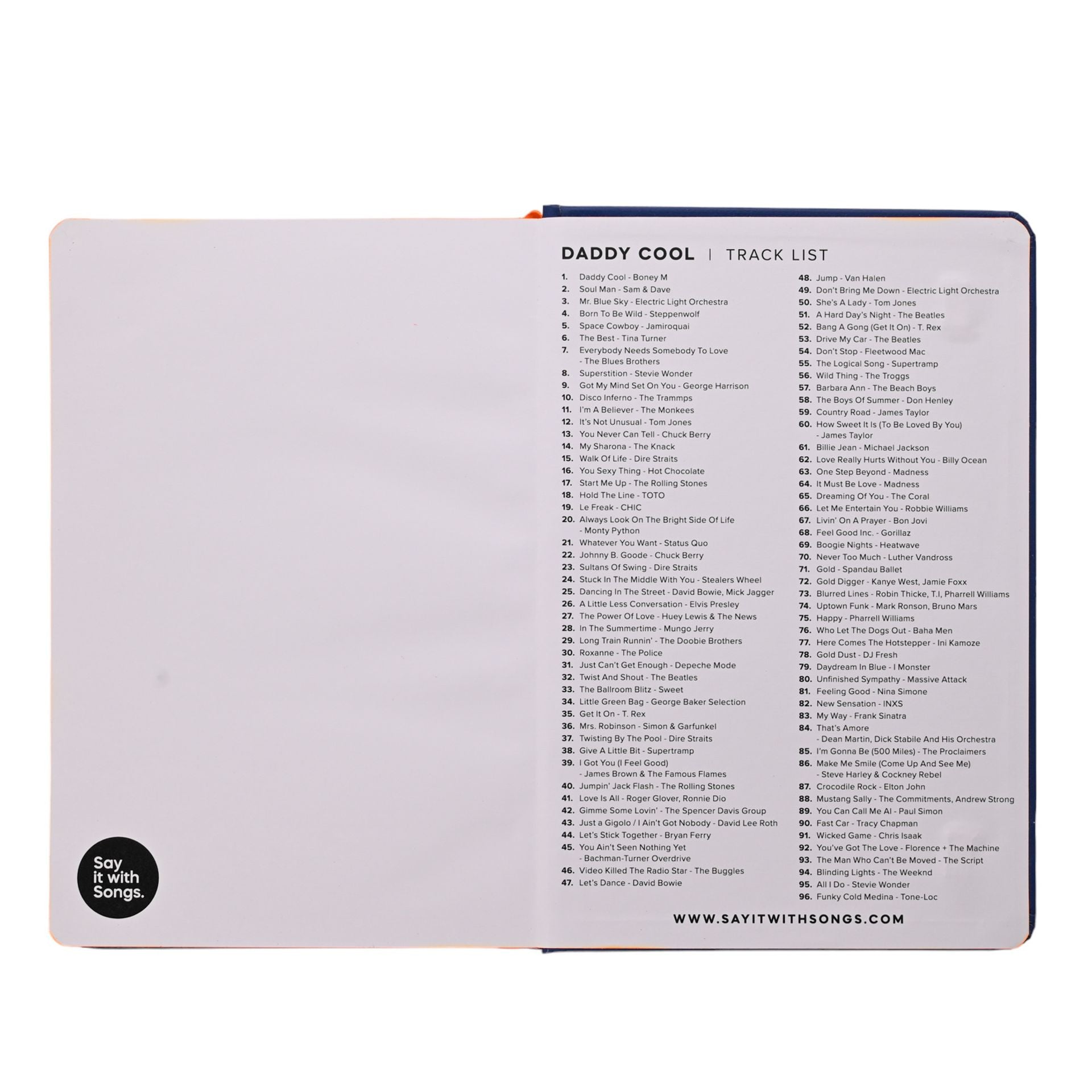 Say It With Songs A5 Hardback Notebook 96 Pages - Daddy Cool