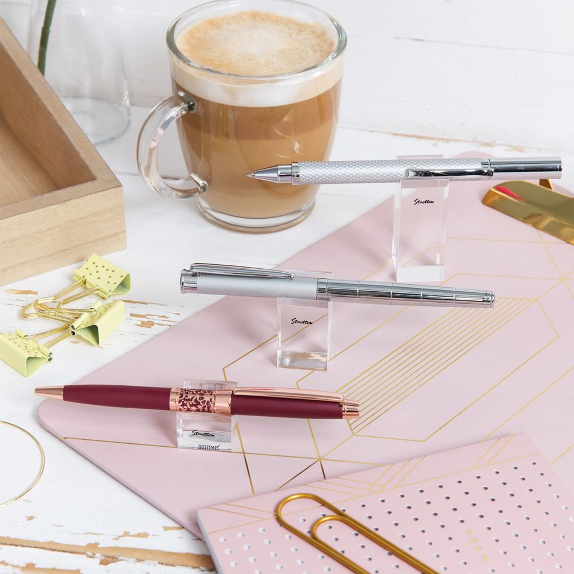 Stratton Ballpoint Pen Silver Barrel with Stylus
