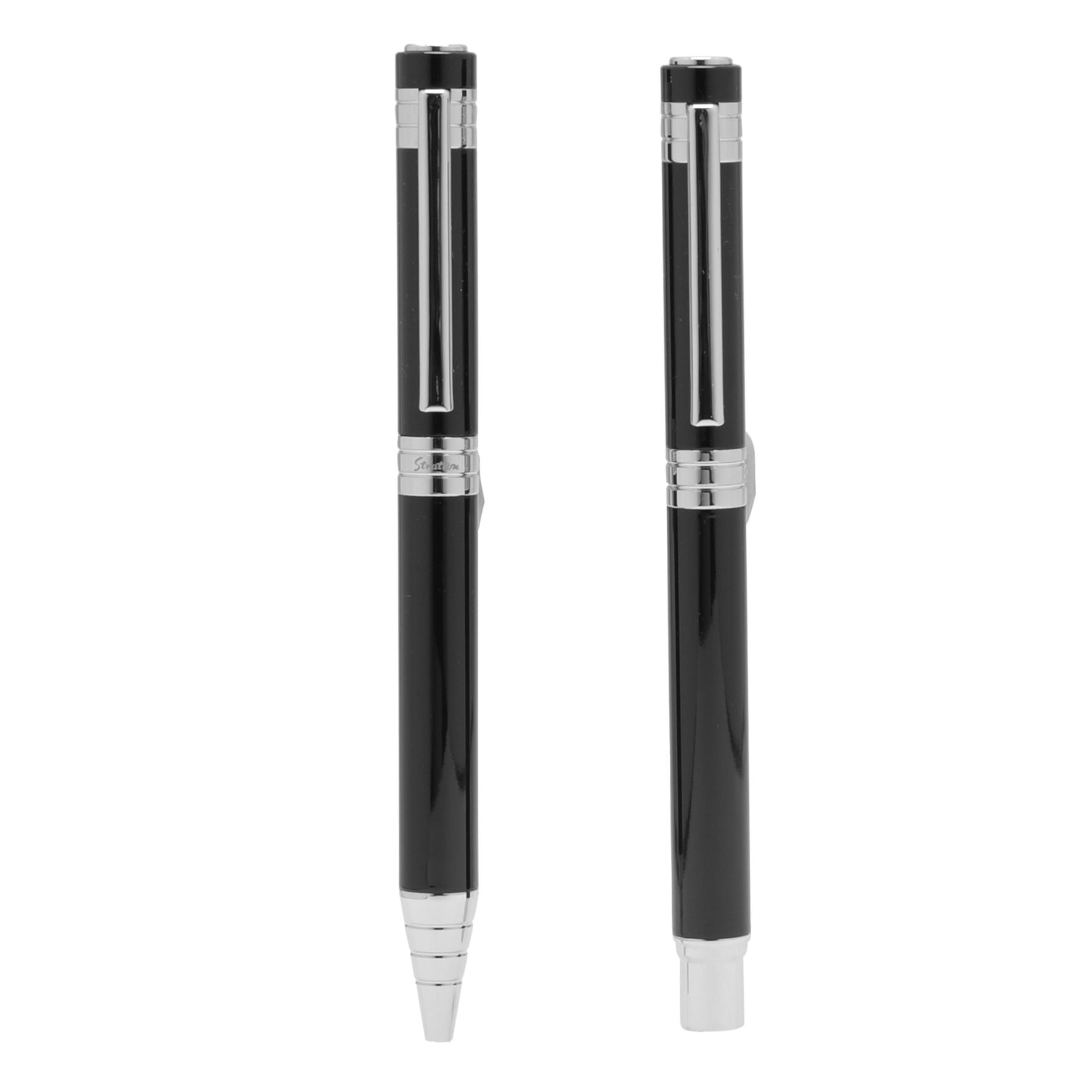Stratton Ballpoint Pen & Rollerball Pen Set - Black