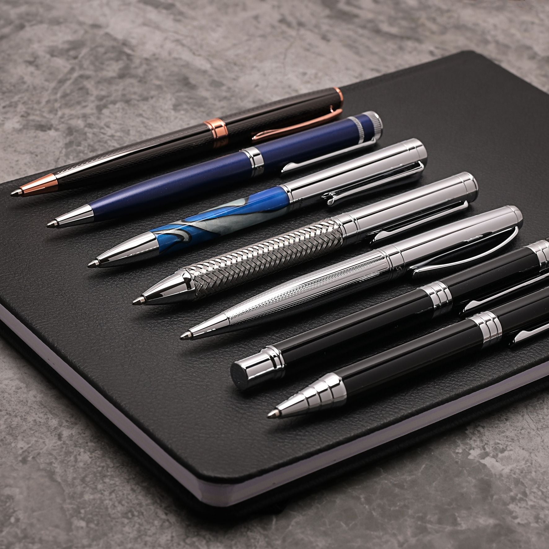 Stratton Ballpoint Pen & Rollerball Pen Set - Black