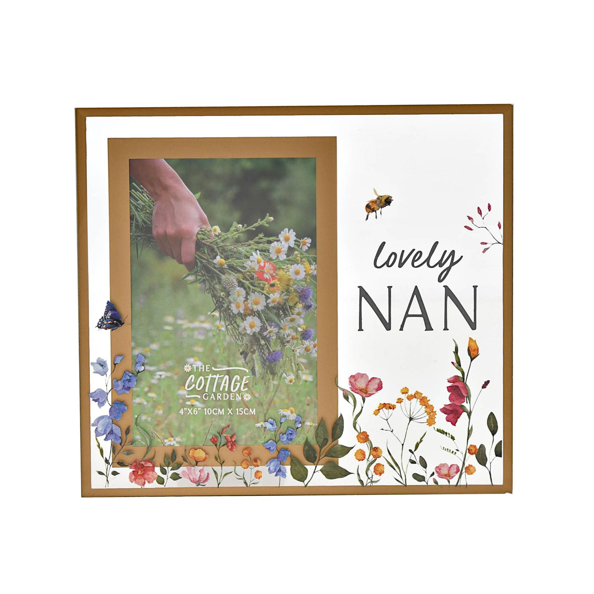 The Cottage Garden Glass Frame 4 x 6 "Nan"