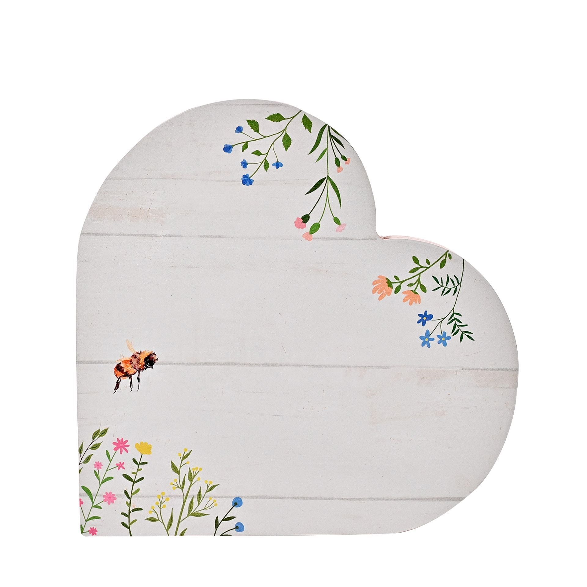The Cottage Garden Floral Heart Mantel Plaque Personalisable