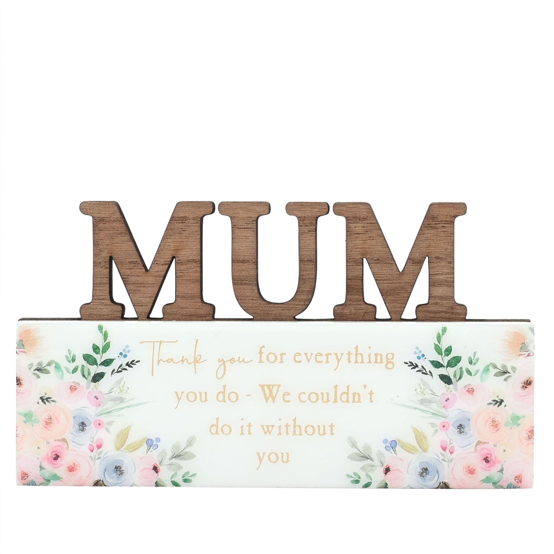 The Cottage Garden Word Plaque - Mum