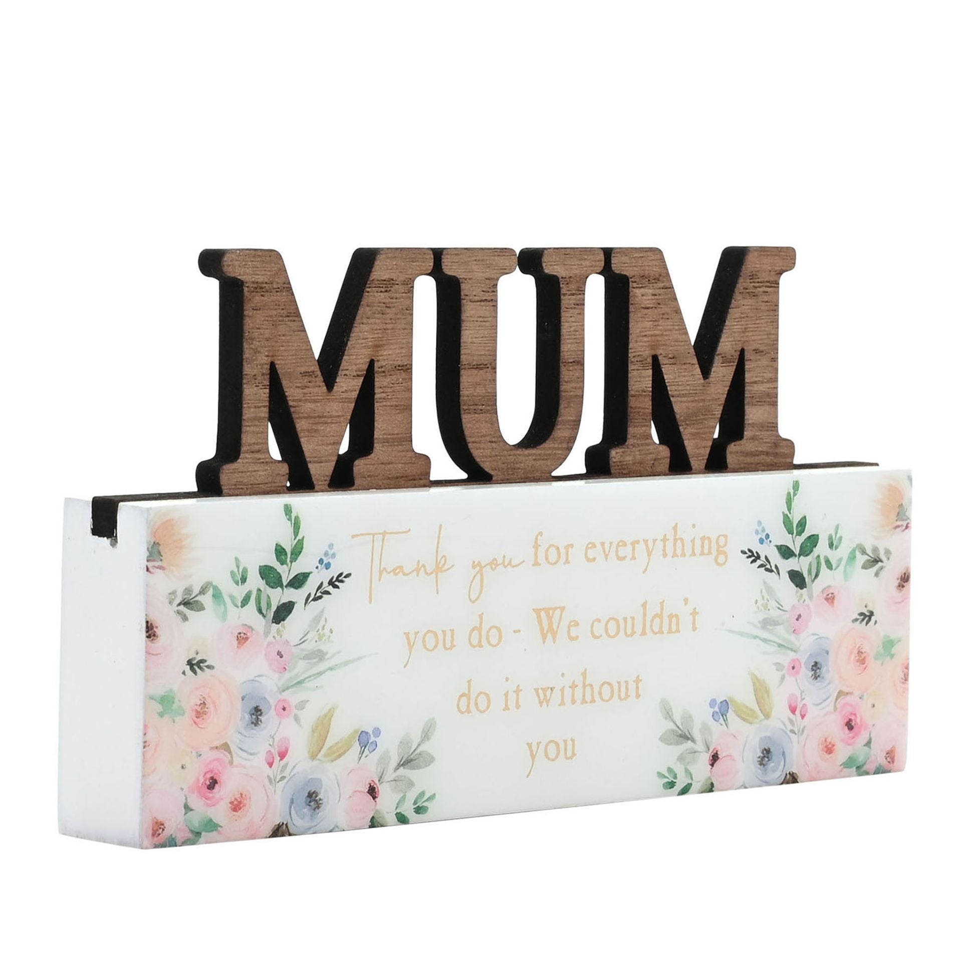 The Cottage Garden Word Plaque - Mum