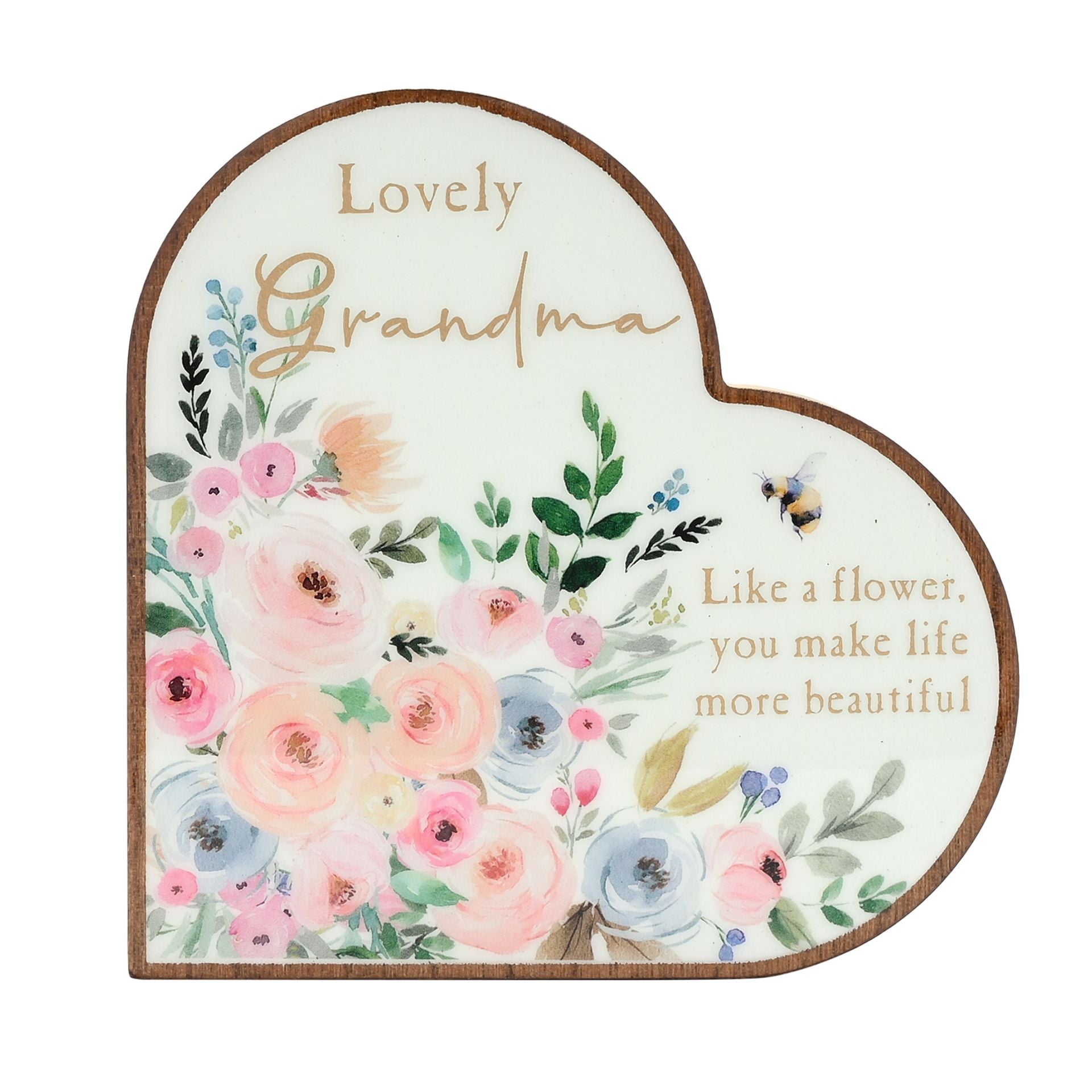 The Cottage Garden Mantel Heart Plaque - Grandma