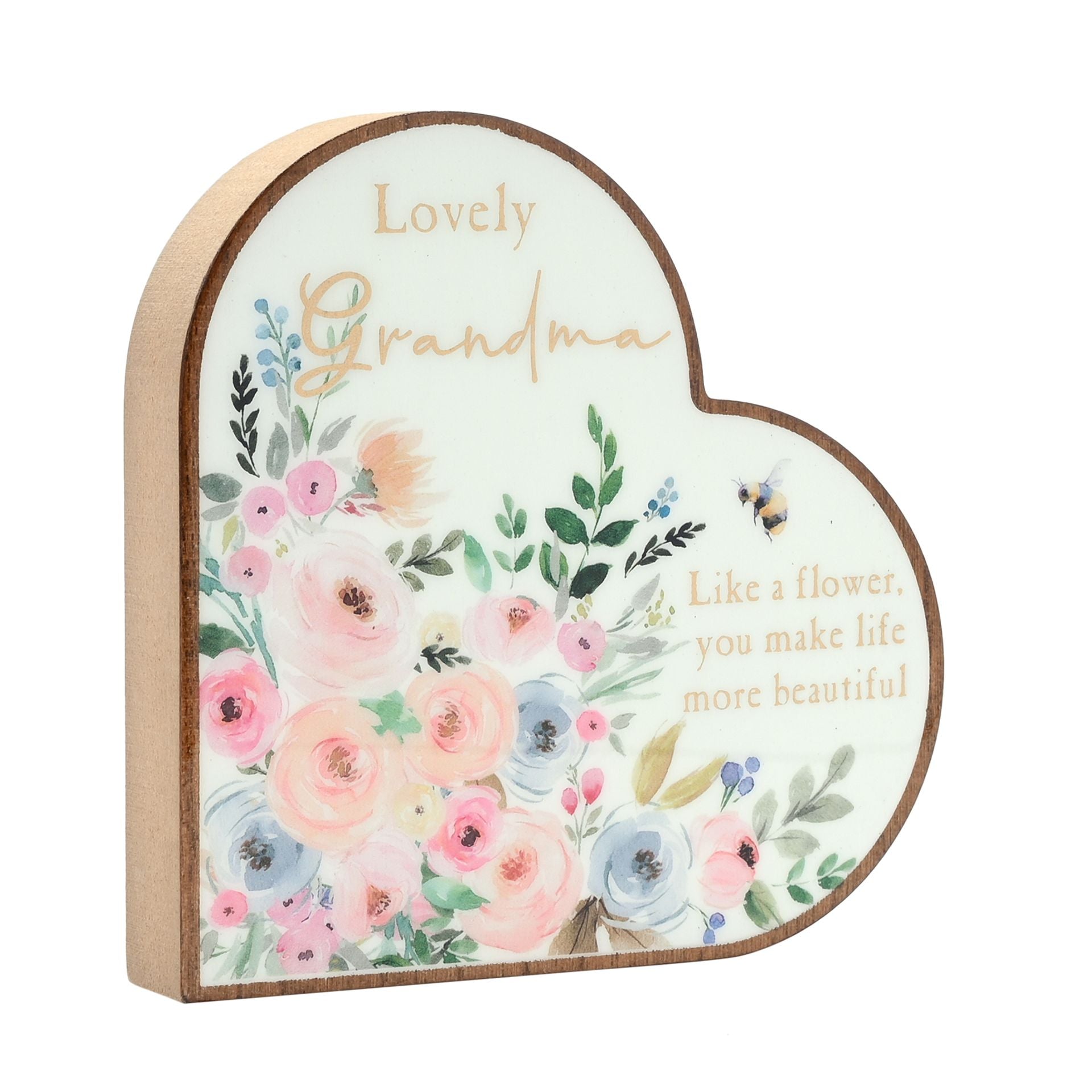 The Cottage Garden Mantel Heart Plaque - Grandma