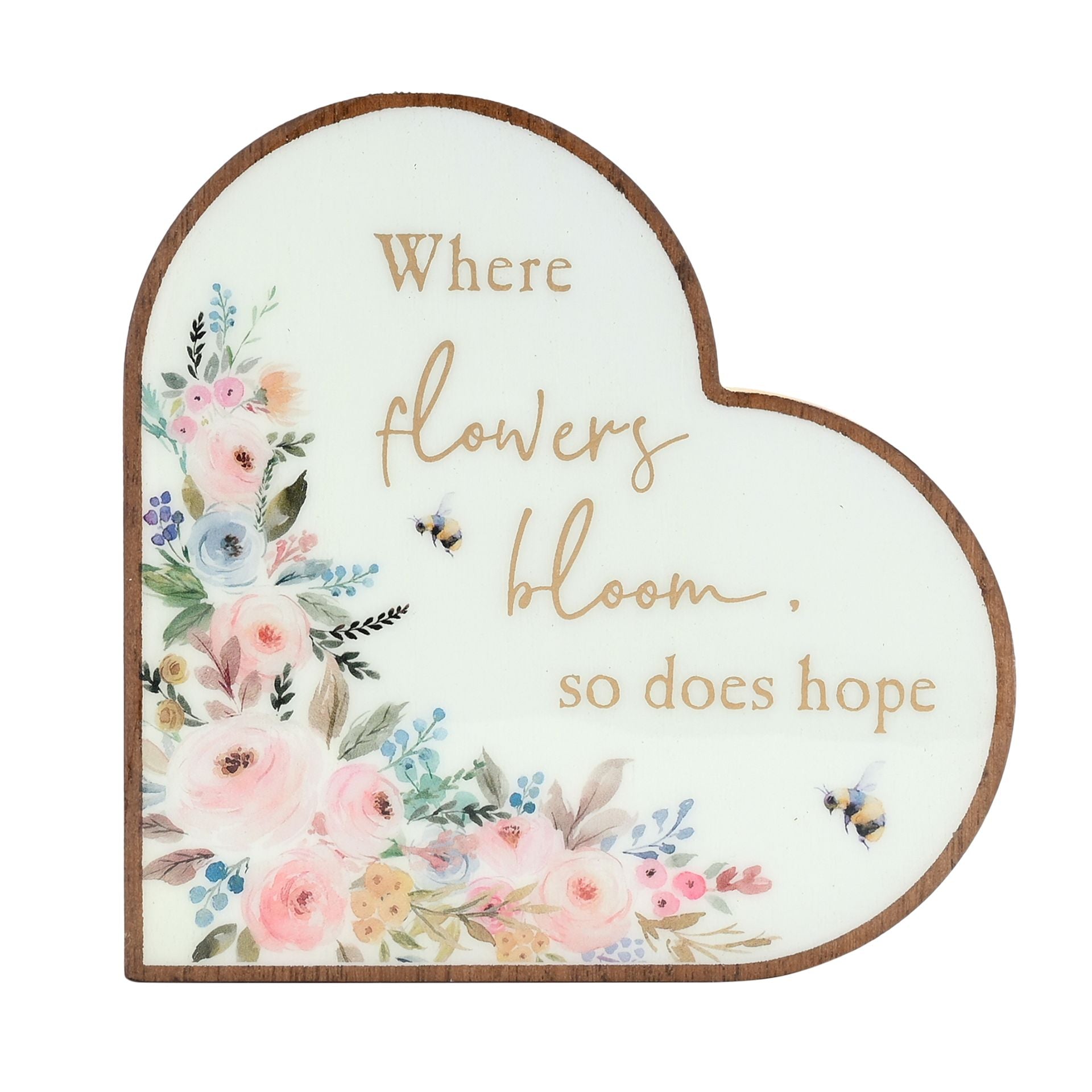 The Cottage Garden Mantel Heart Plaque - Hope