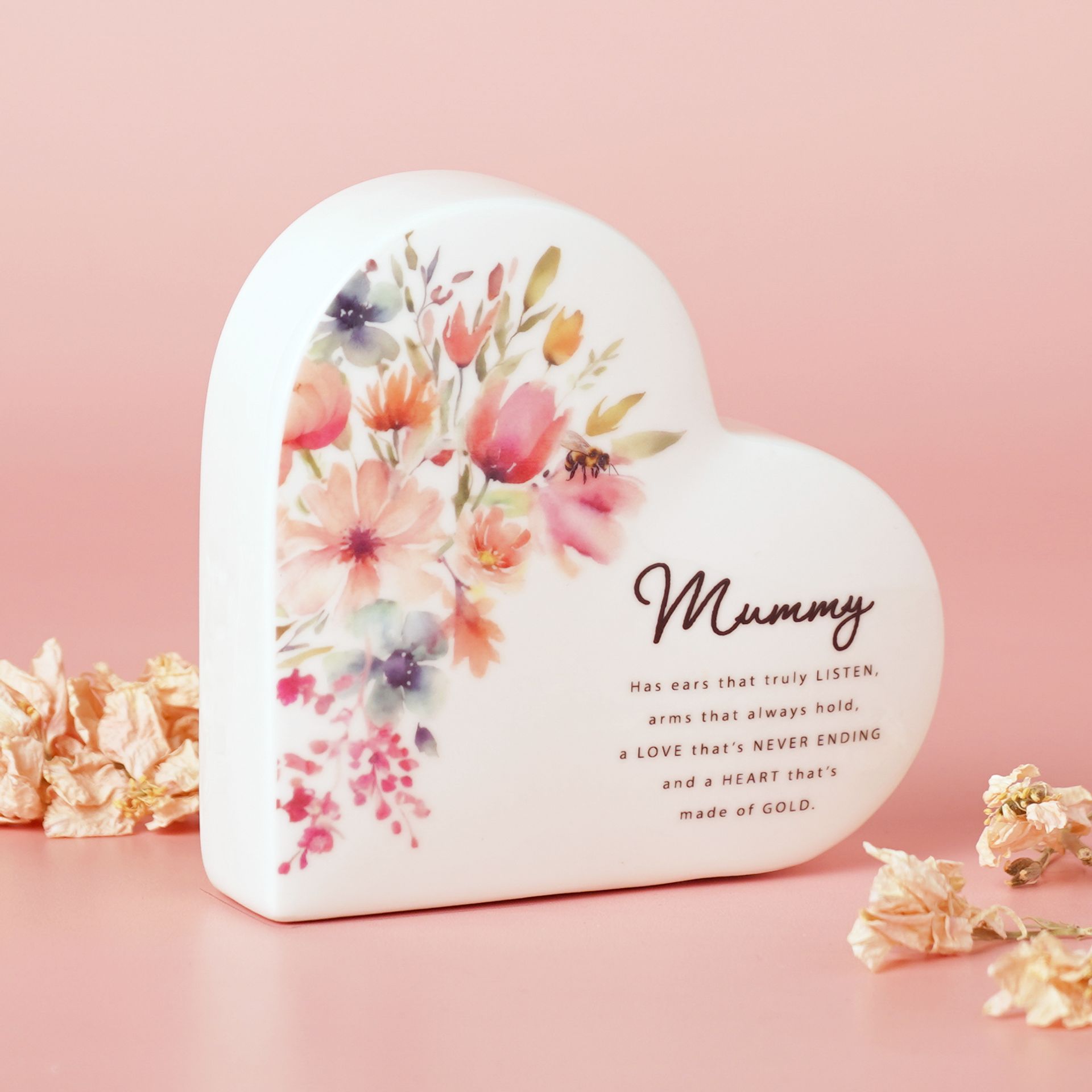 The Cottage Garden Ceramic Heart - Mummy