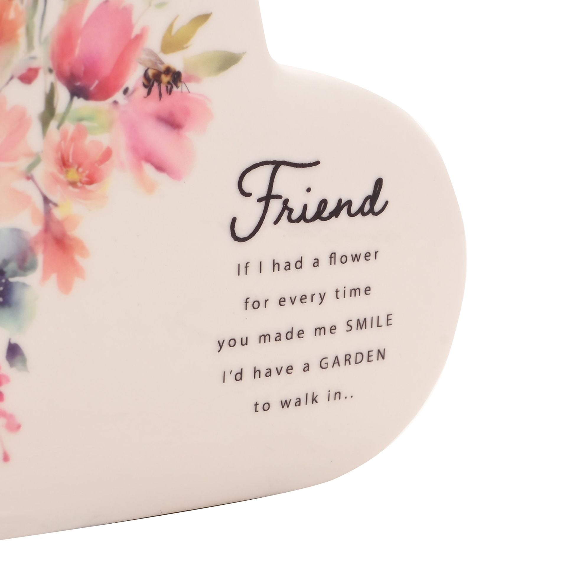 The Cottage Garden Ceramic Heart - Friend