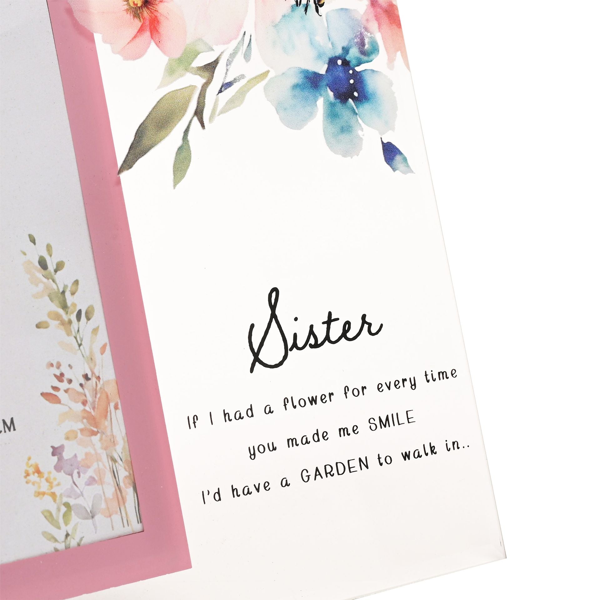 The Cottage Garden Glass Photo Frame - Sister