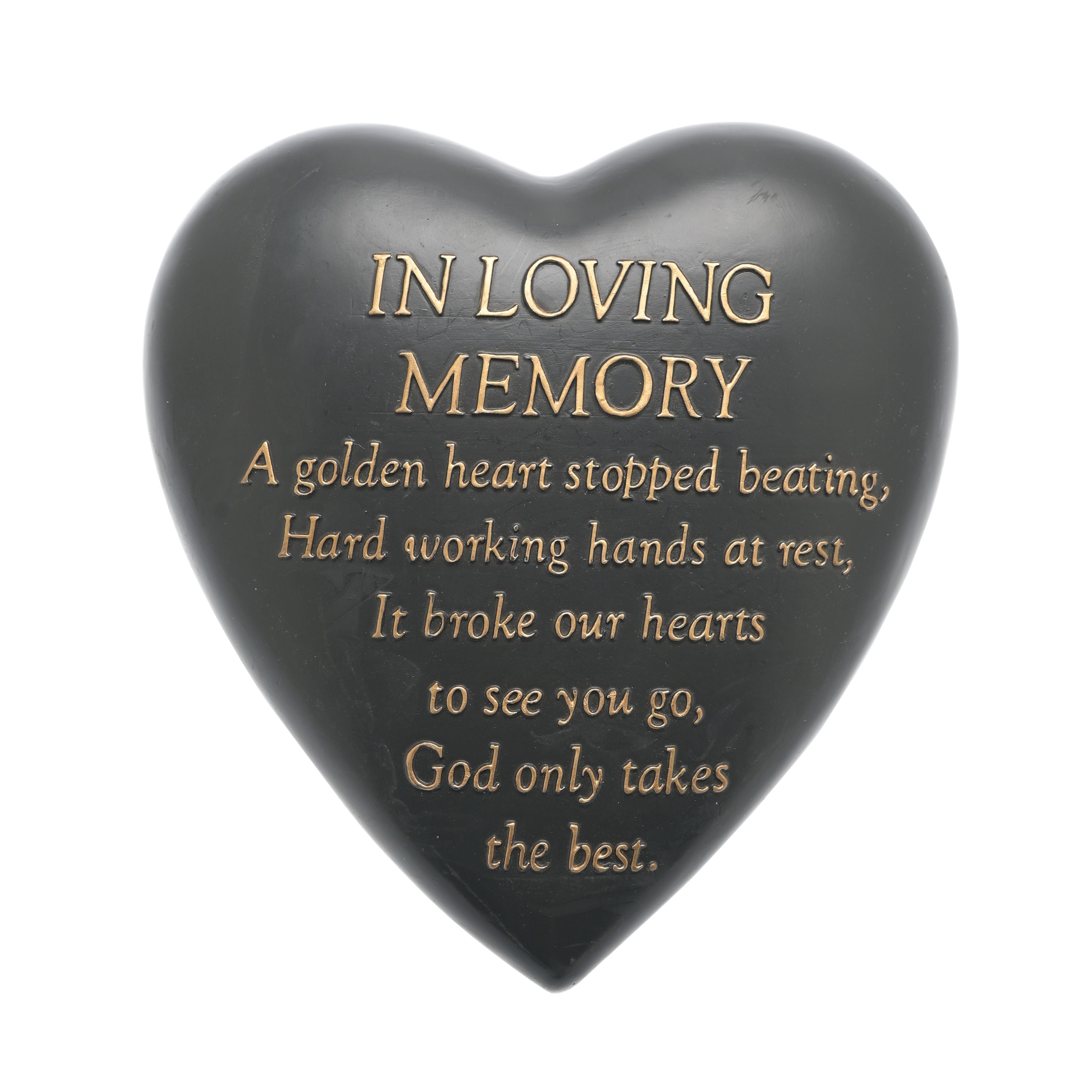 Thoughts Of You Graveside Heart Plaque - In Loving Memory