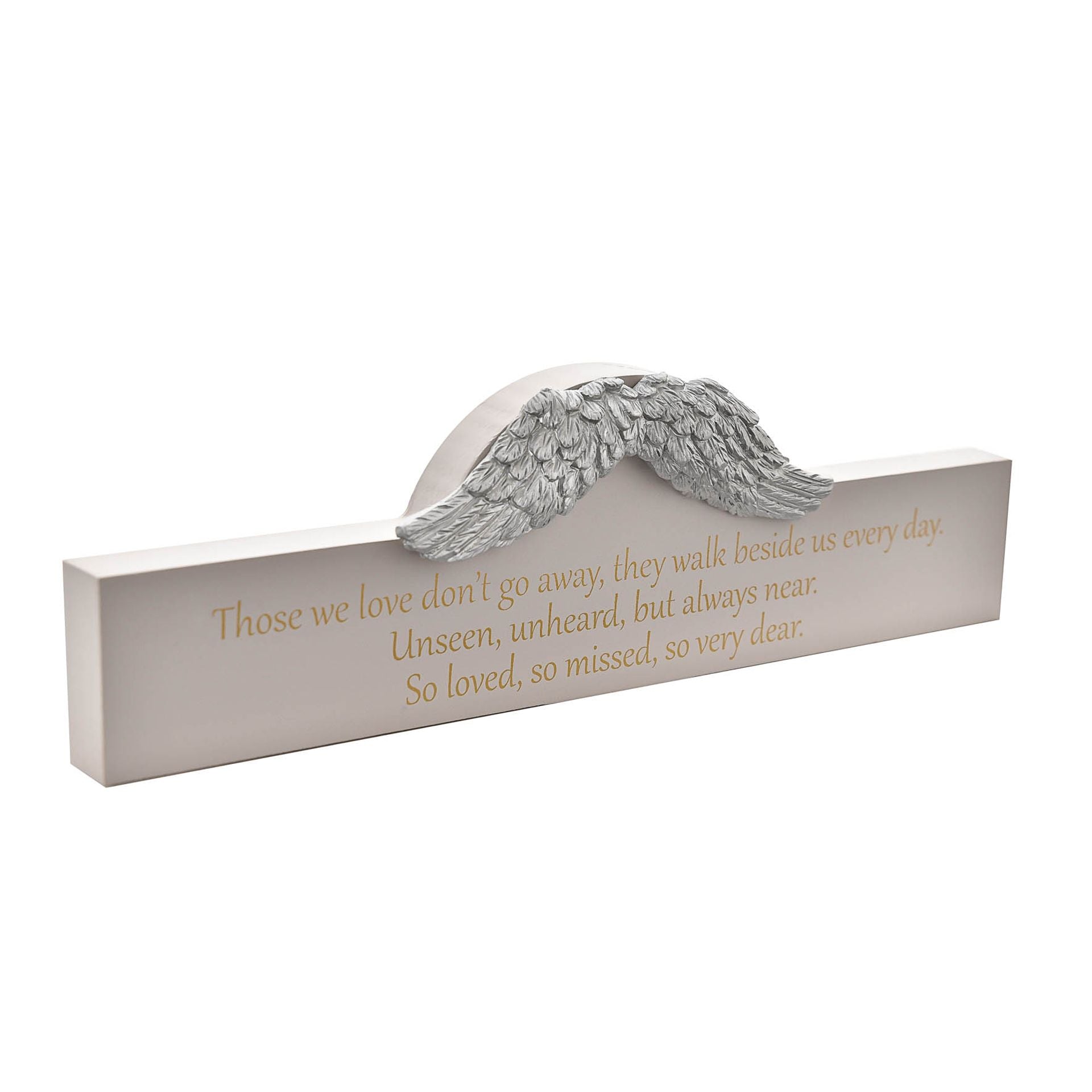 Thoughts of You Angel Wings Mantel Plaque
