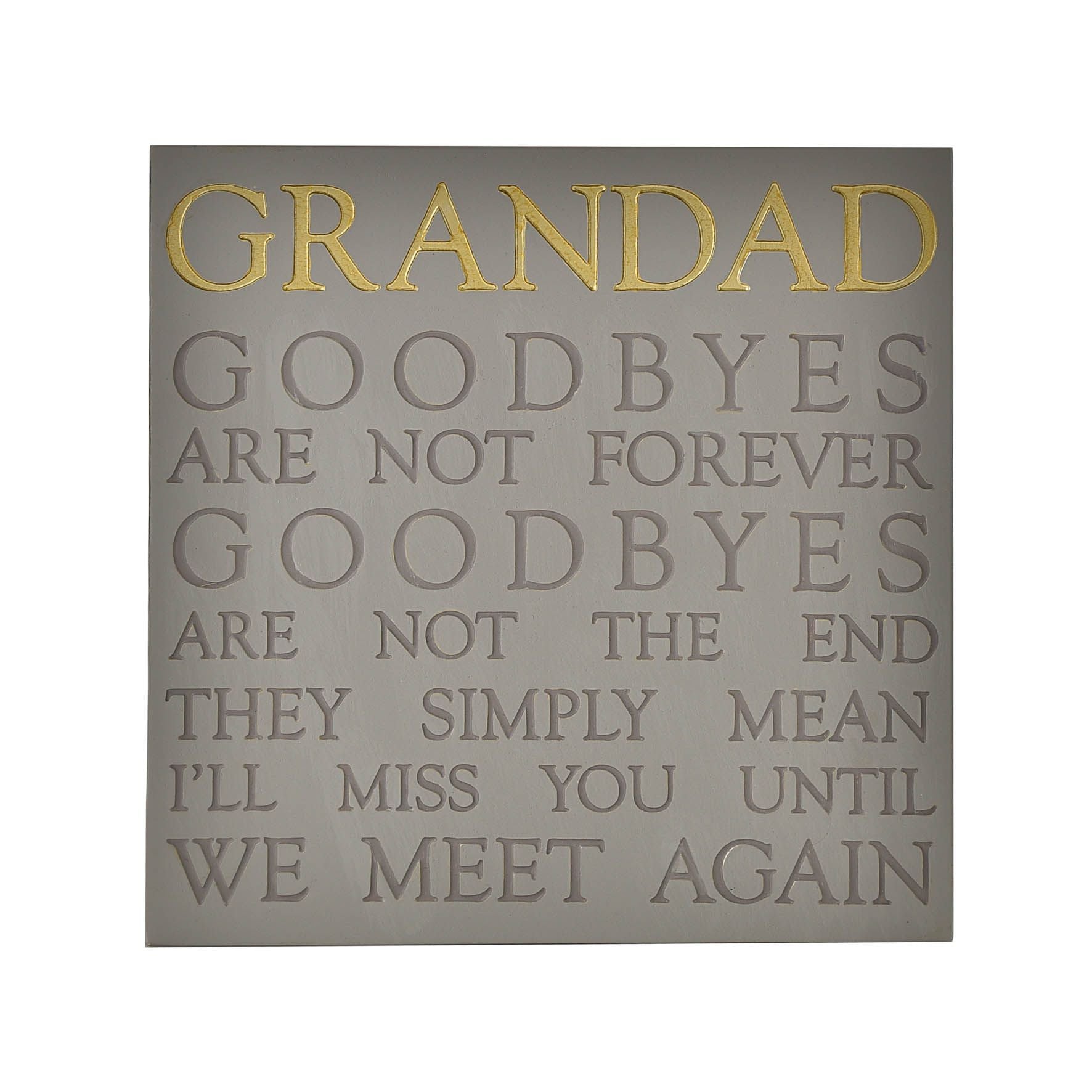 Thoughts of You Memorial Square Plaque - Grandad