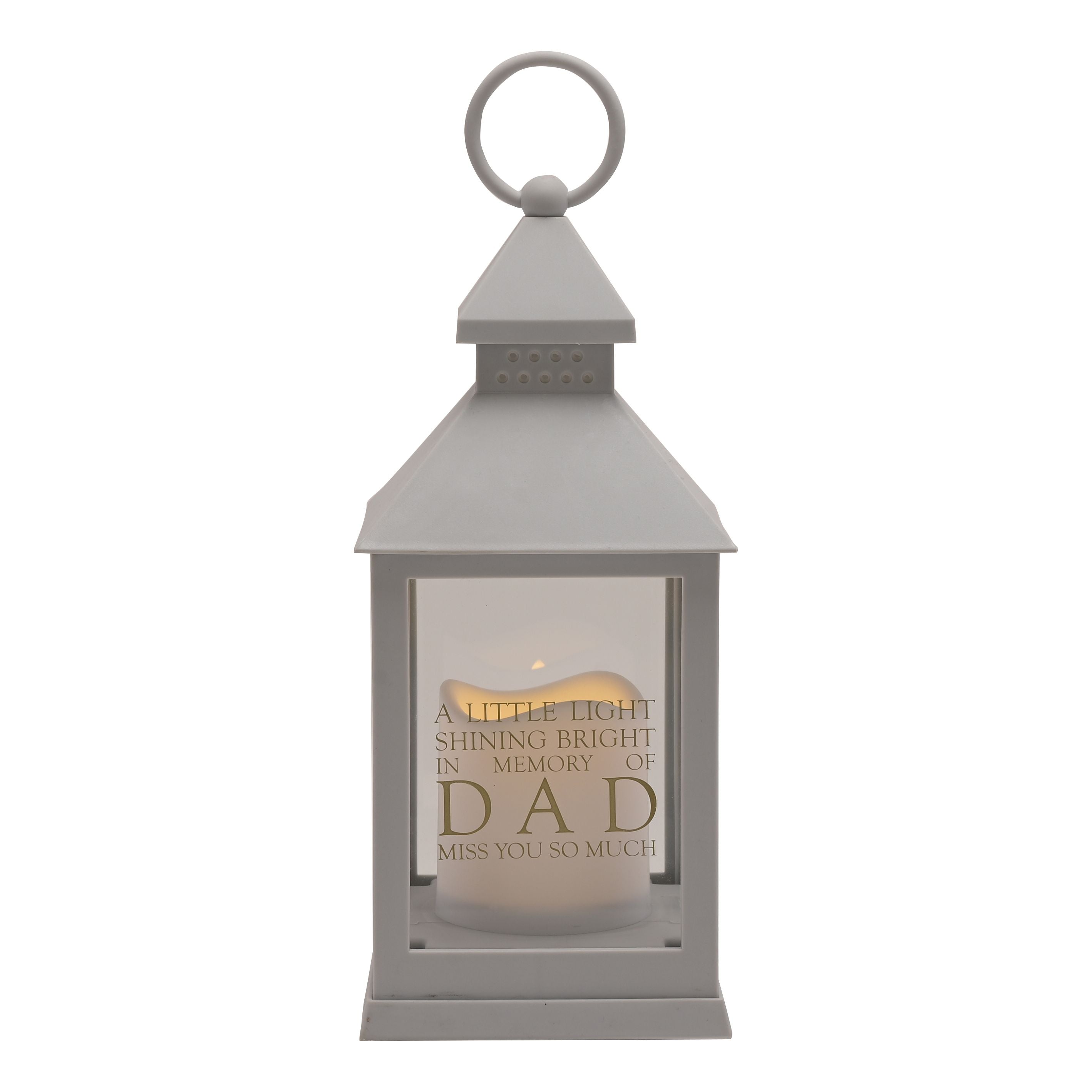 Thoughts of You Graveside Lantern Grey Dad