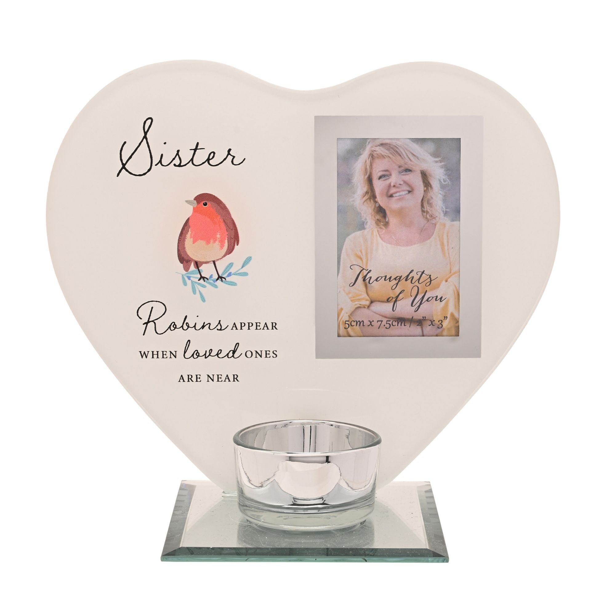 Thoughts of You Tea Light Holder with Photo - Sister