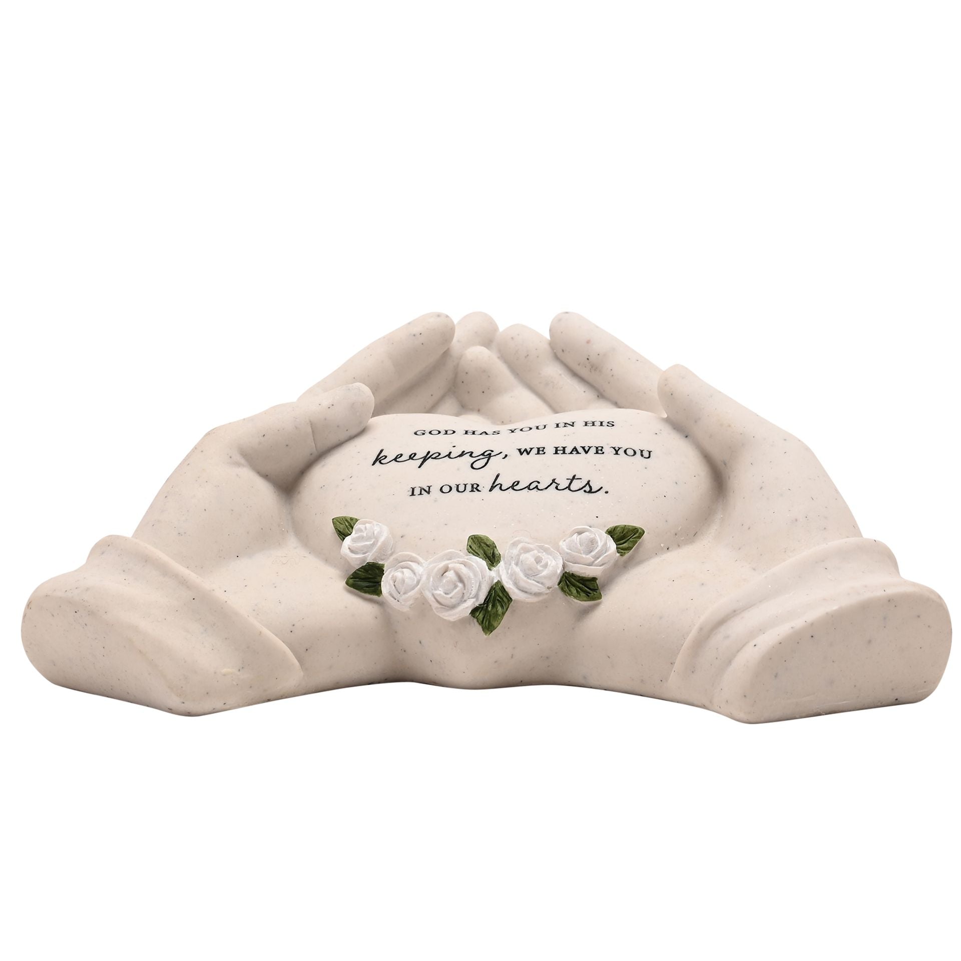 Thoughts of You Heart In Hands Graveside Plaque