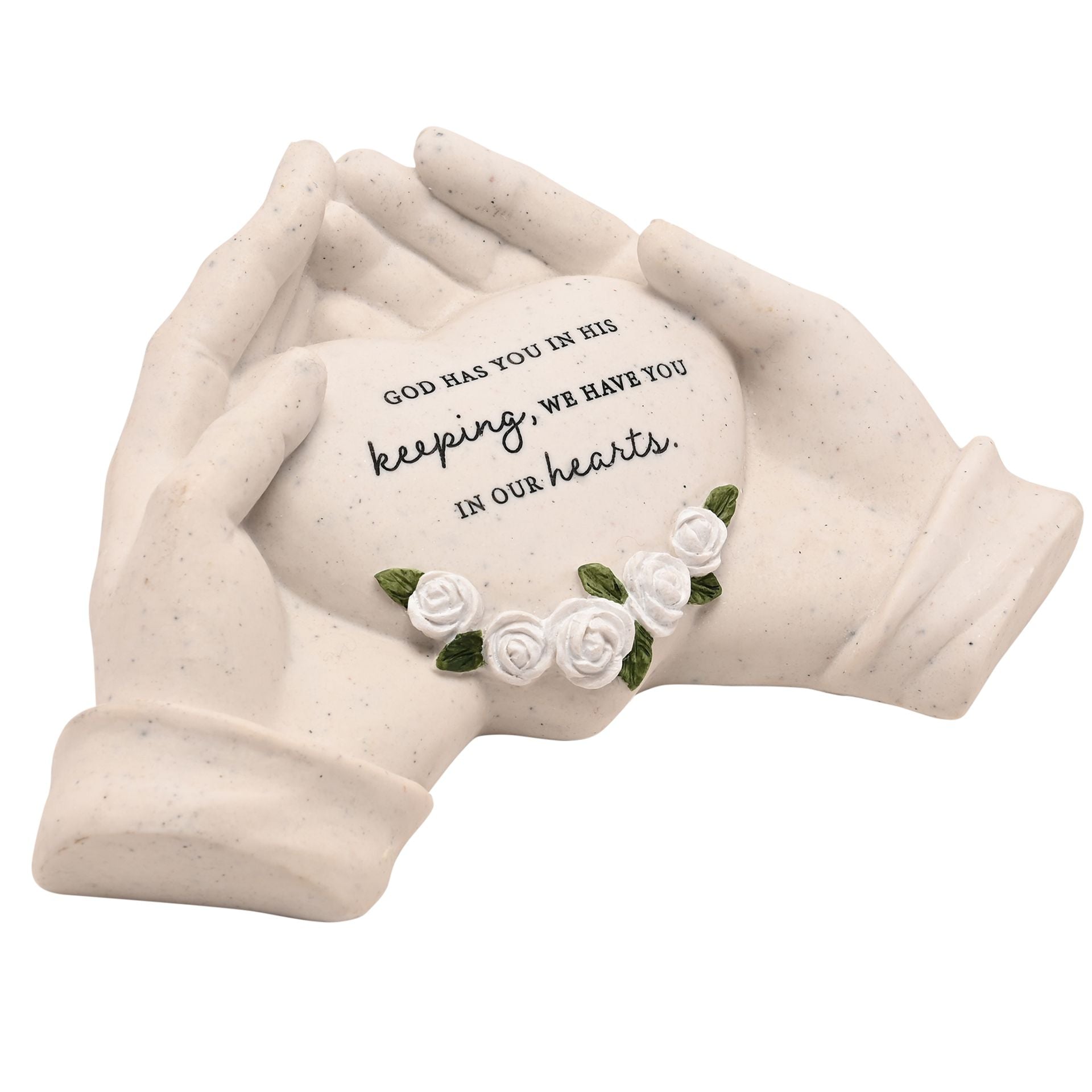 Thoughts of You Heart In Hands Graveside Plaque