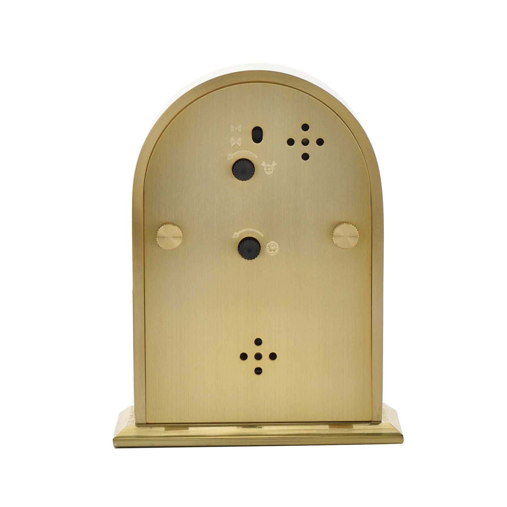 Wm.Widdop Arched Mantel Clock Gold Aluminium Case