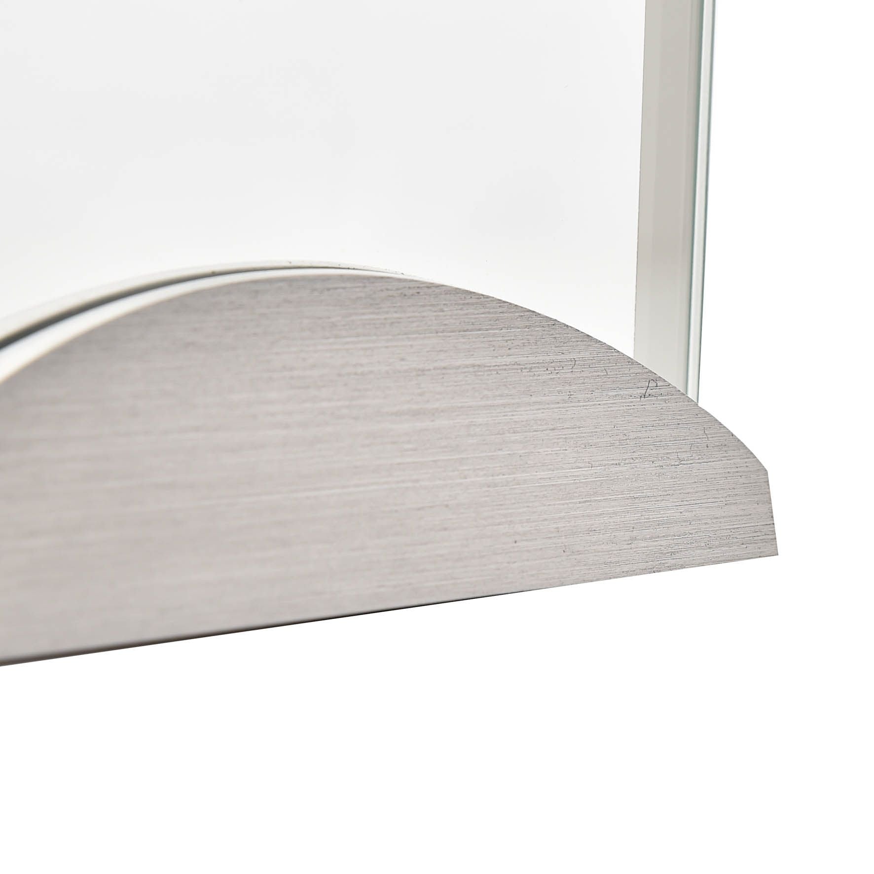 Wm.Widdop Glass Panel Aluminium Base Mantel Clock