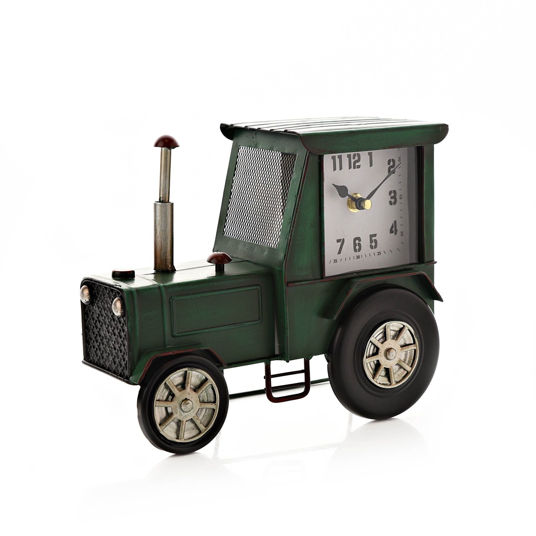 Hometime Mantel Clock - Dark Green Tractor