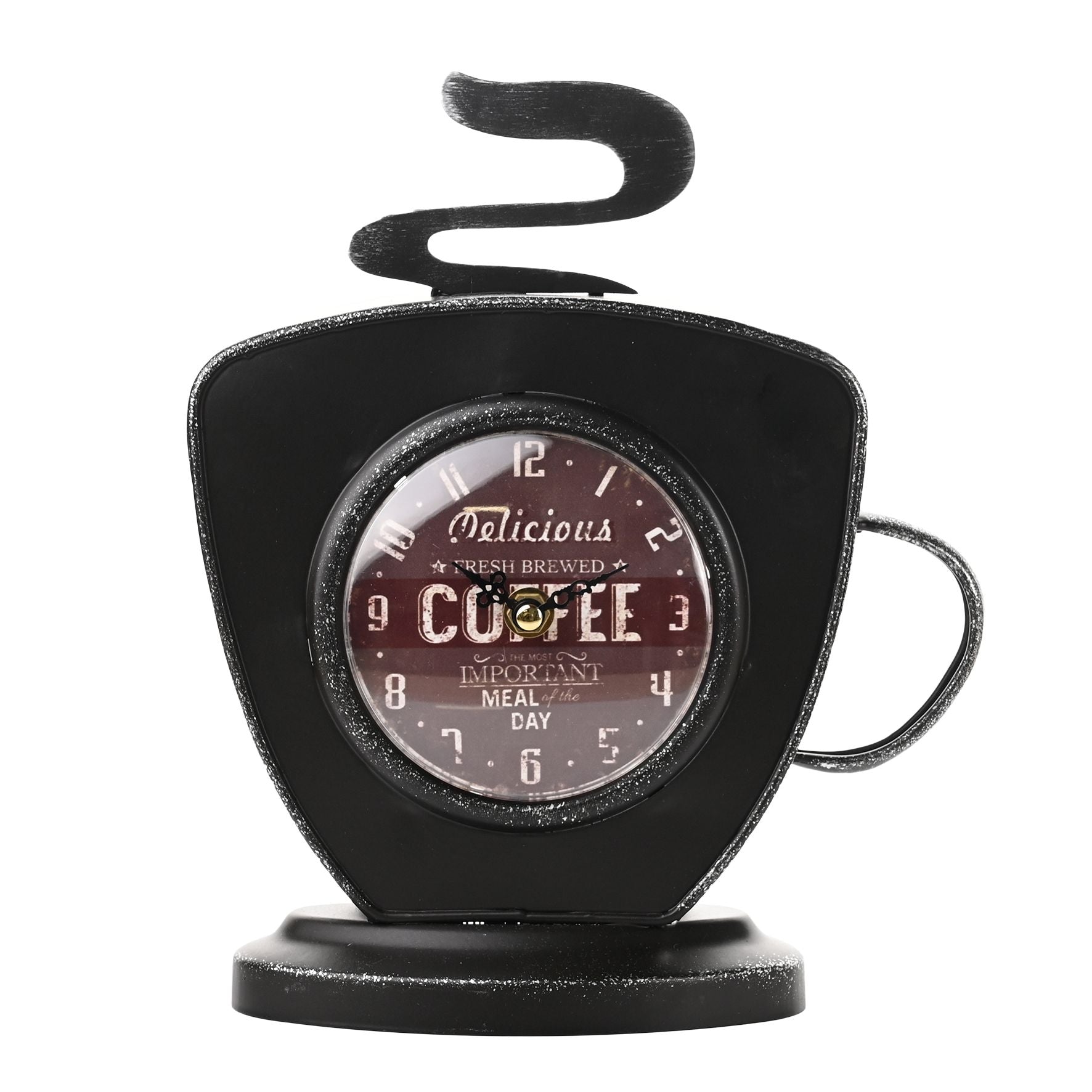 Hometime Metal Mantel Clock - Coffee Cup