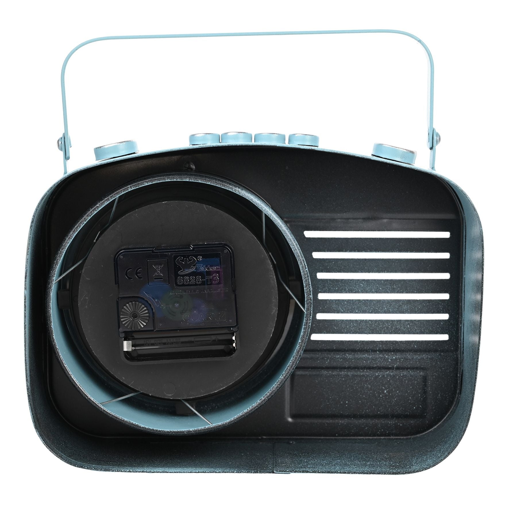 Hometime Metal Mantel Clock - Retro Radio