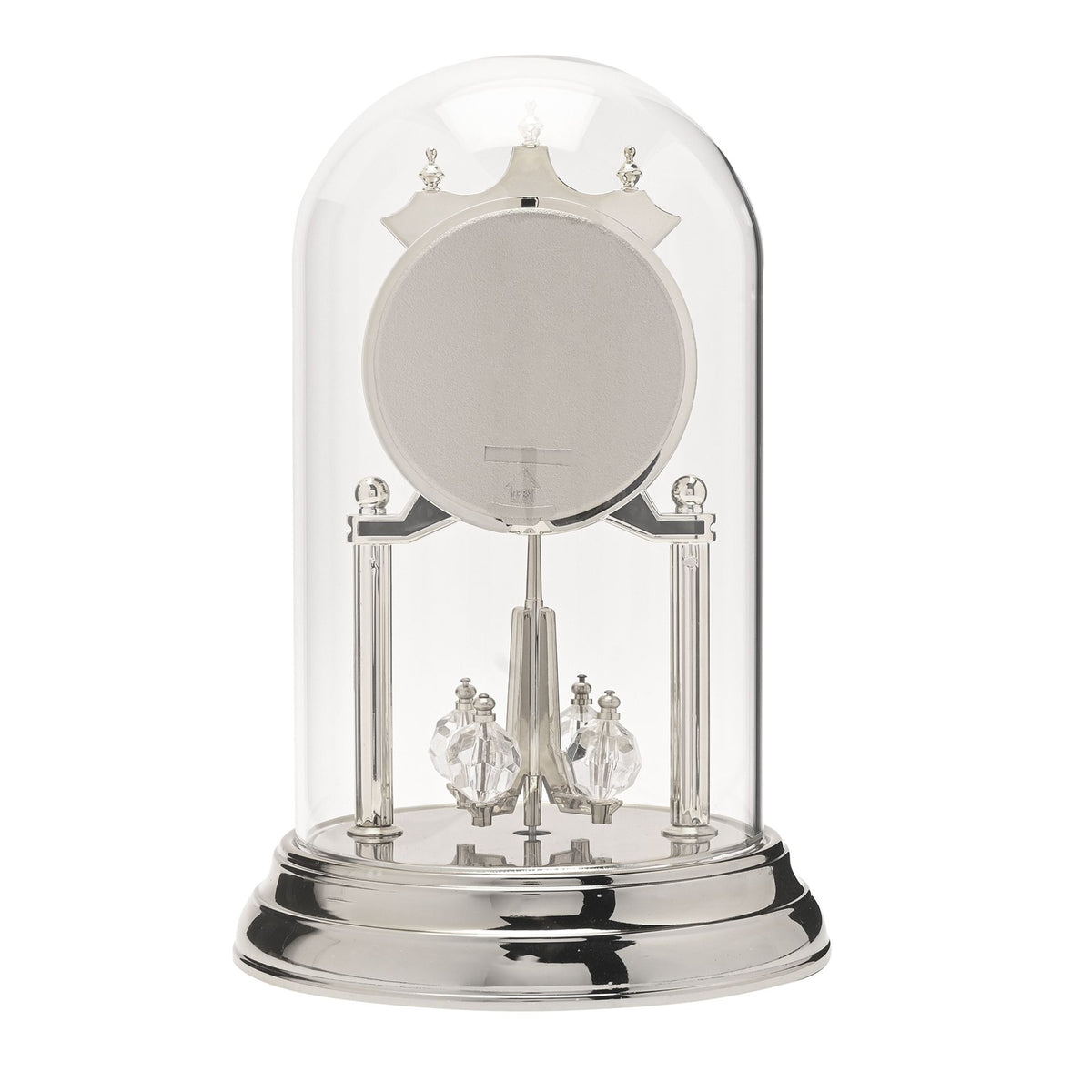 Wm.Widdop Rotating Pendulum Anniversary Clock - Silver