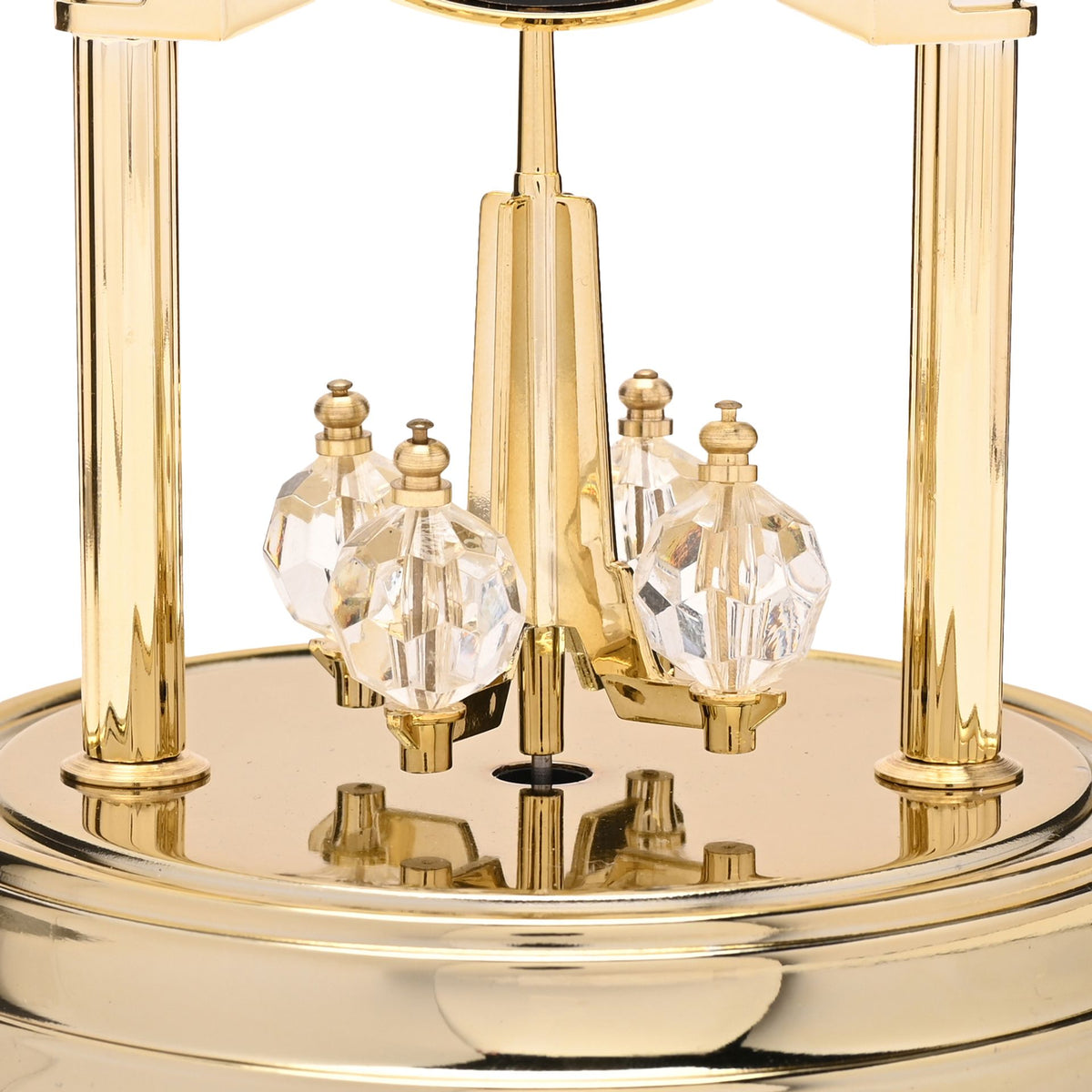 Wm.Widdop Rotating Pendulum Anniversary Clock - Gold