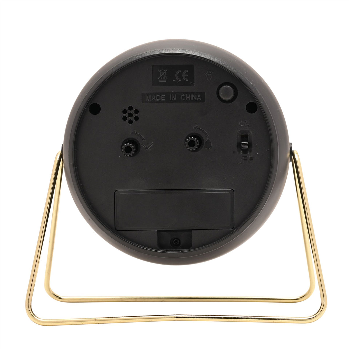 Wm. Widdop Medium Kent Metal Alarm Clock - Black