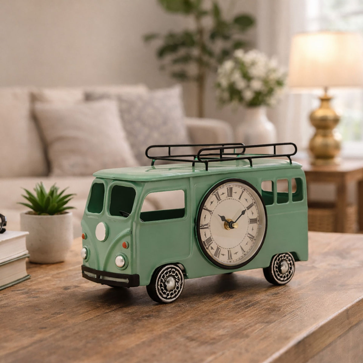 Hometime Metal Mantle Clock - Campervan