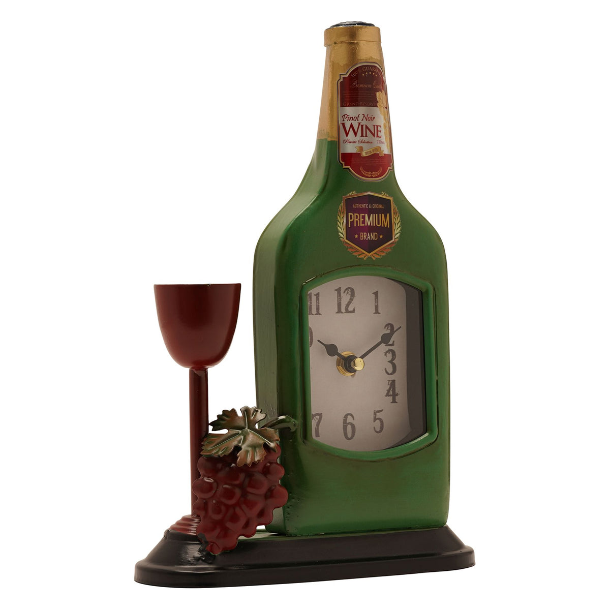 Hometime Metal Mantle Clock - Wine