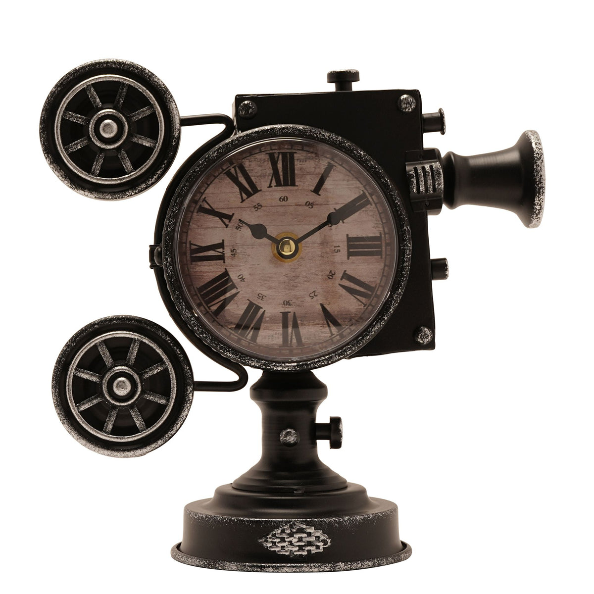 Hometime Metal Mantle Clock - Film Projector