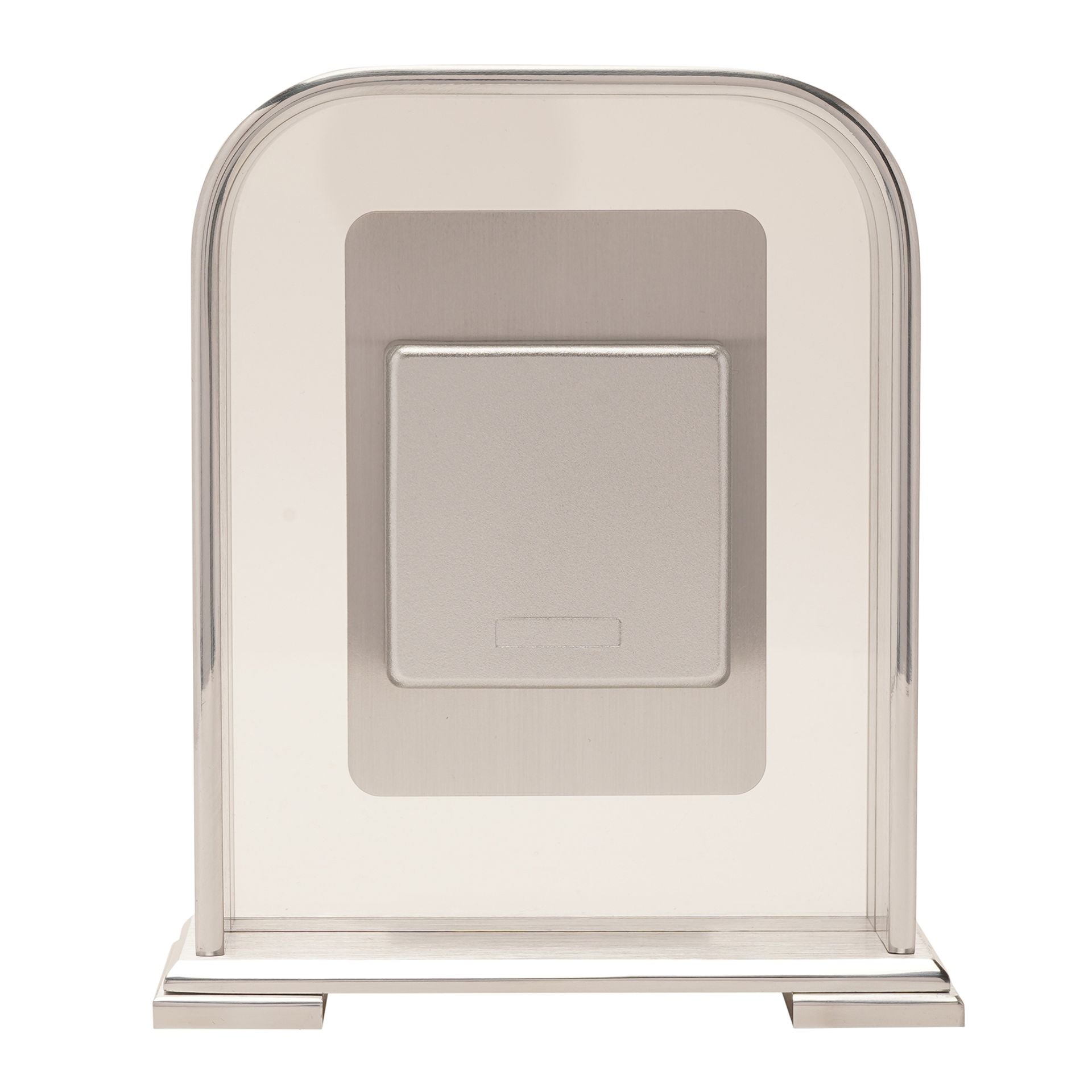 Wm. Widdop Silver Arched Portrait Mantel Clock