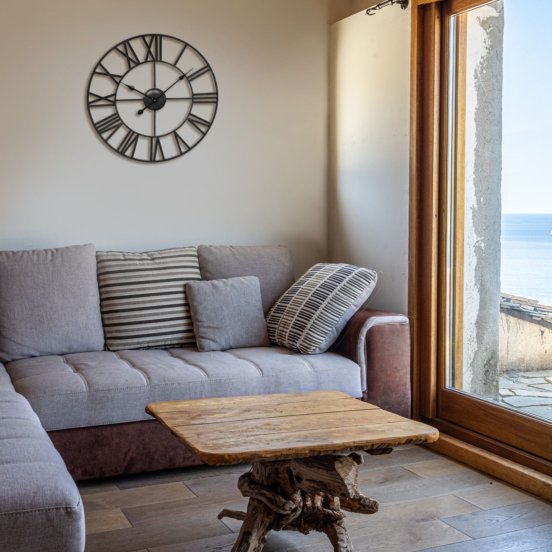 Hometime Skeleton Metal Wall Clock 60cm