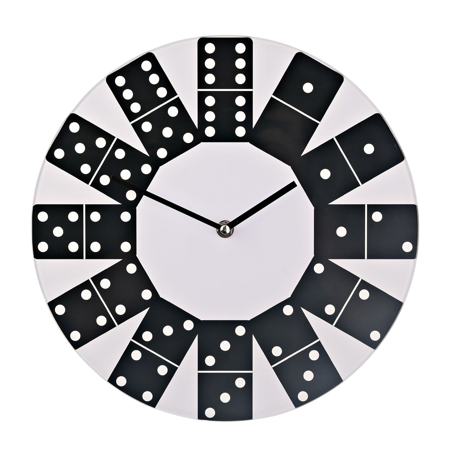 Hometime Round Wall Clock Domino Design